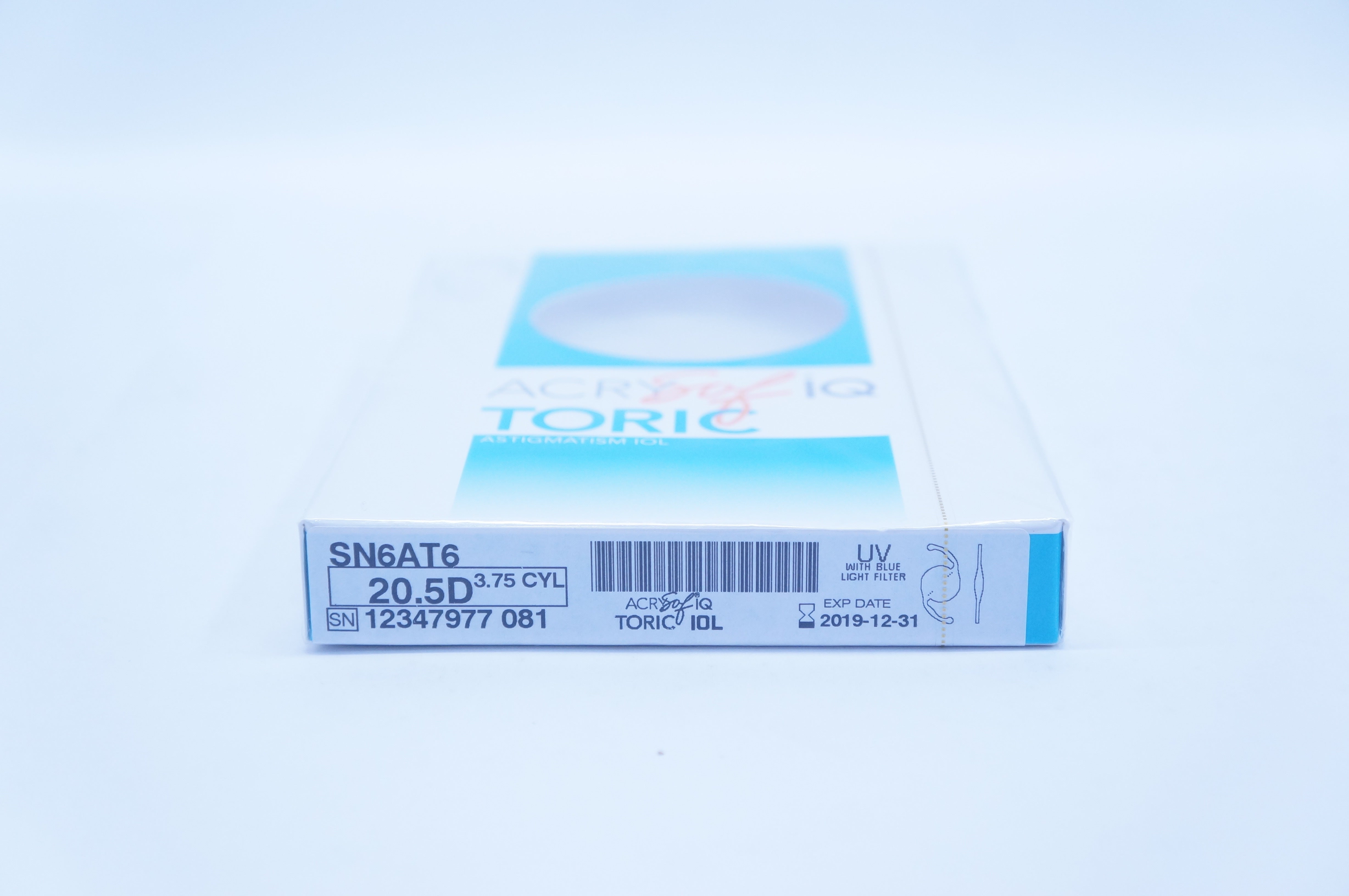 Alcon SN6AT6 ACRYSof IQ Toric Astigmatism IOL 20.5 D 3.75 Cylinder (x)