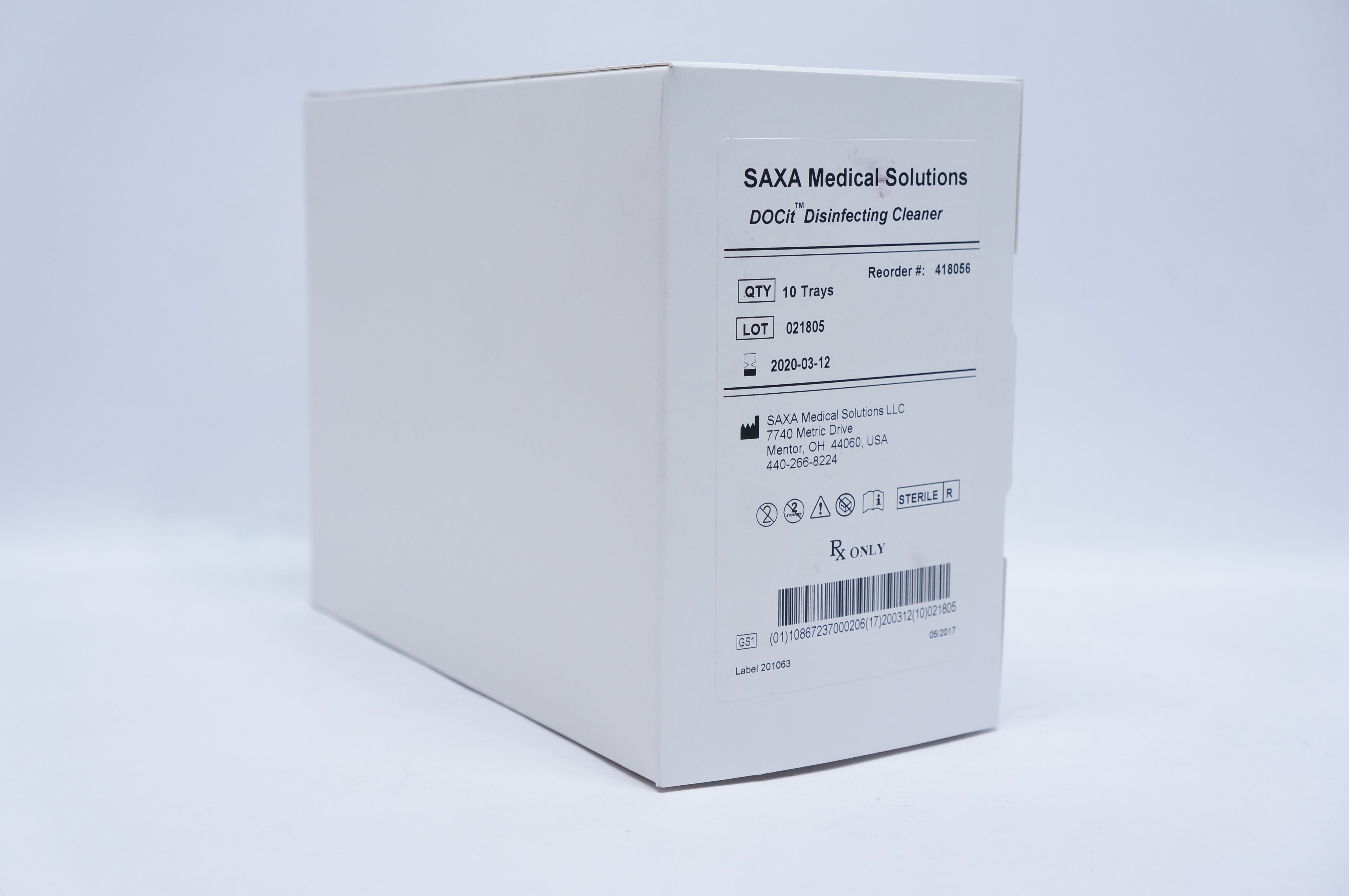 SAXA Medical 418056 DOCit Disinfecting Cleaner (x) - Box of 10