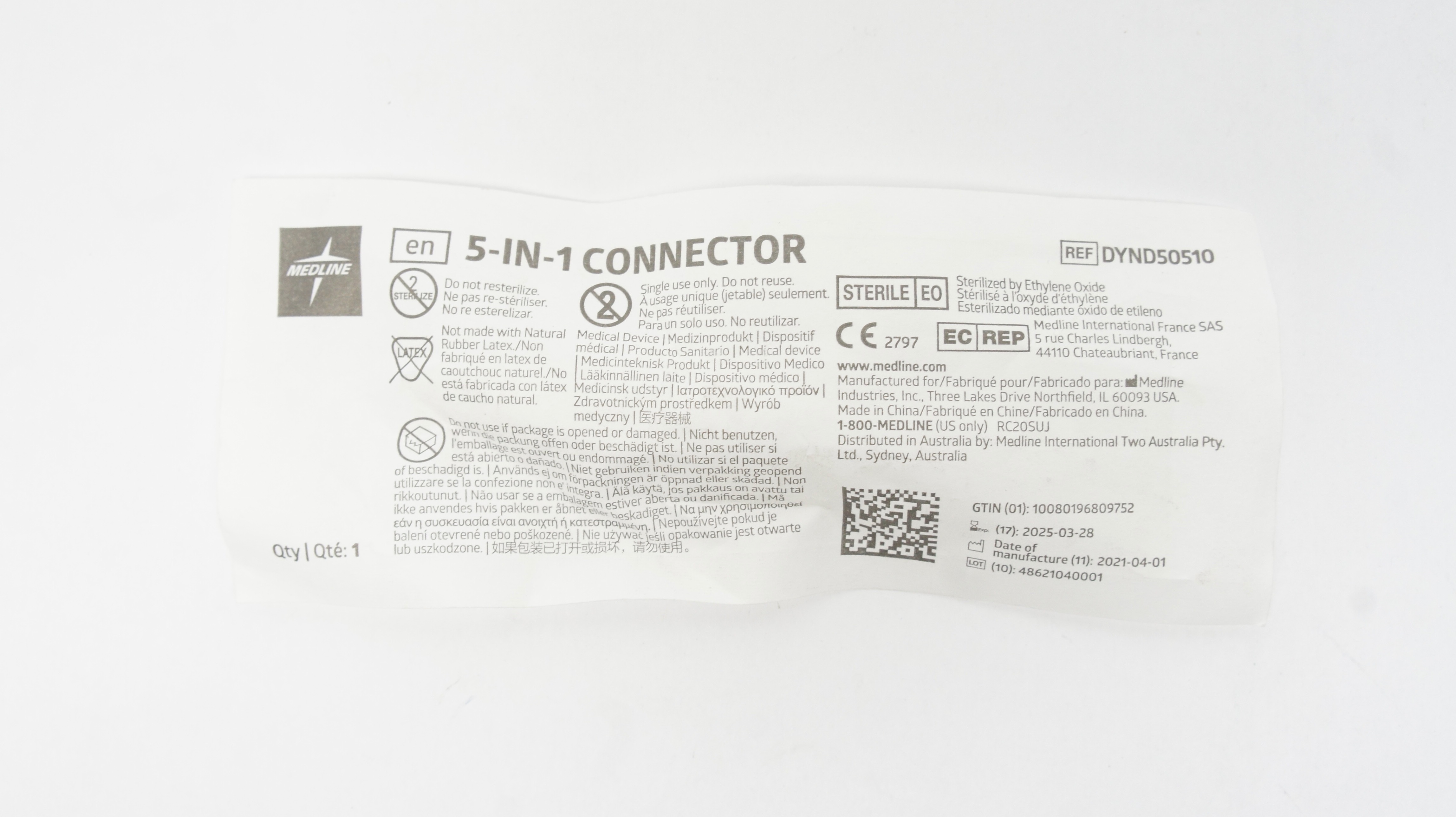 Medline DYND50510 5-in-1 Connector