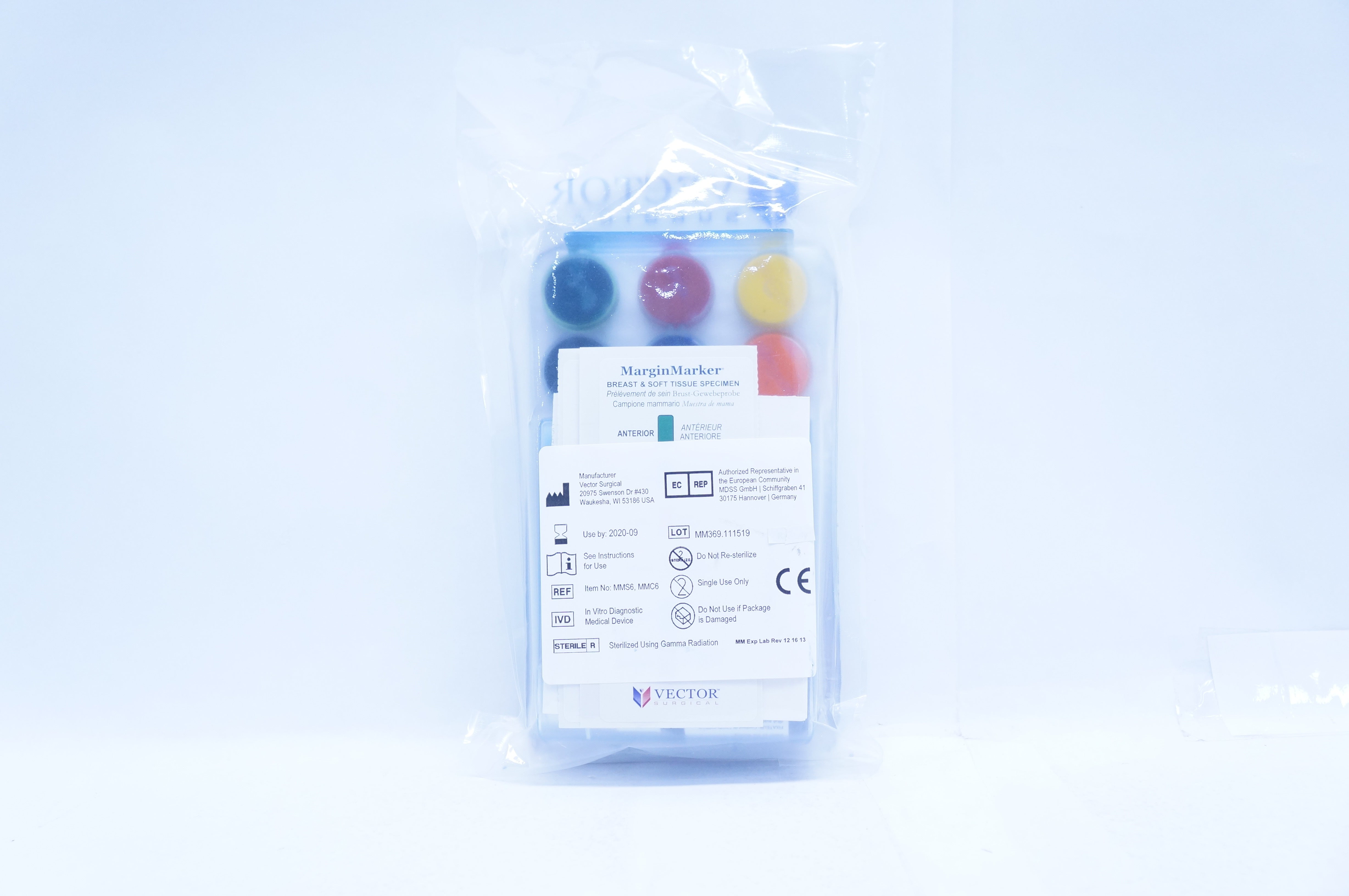 Vector Surgical MMS6, MMC6 Margin Marker Six Color INk Kit (x)