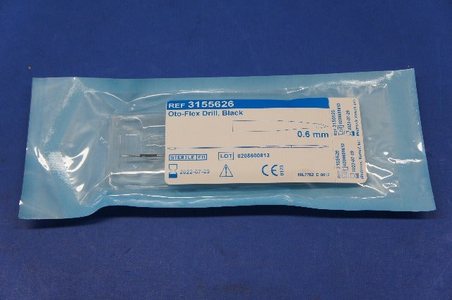 Medtronic Xomed 3155626 Oto-Flex Drill, Black 0.6mm