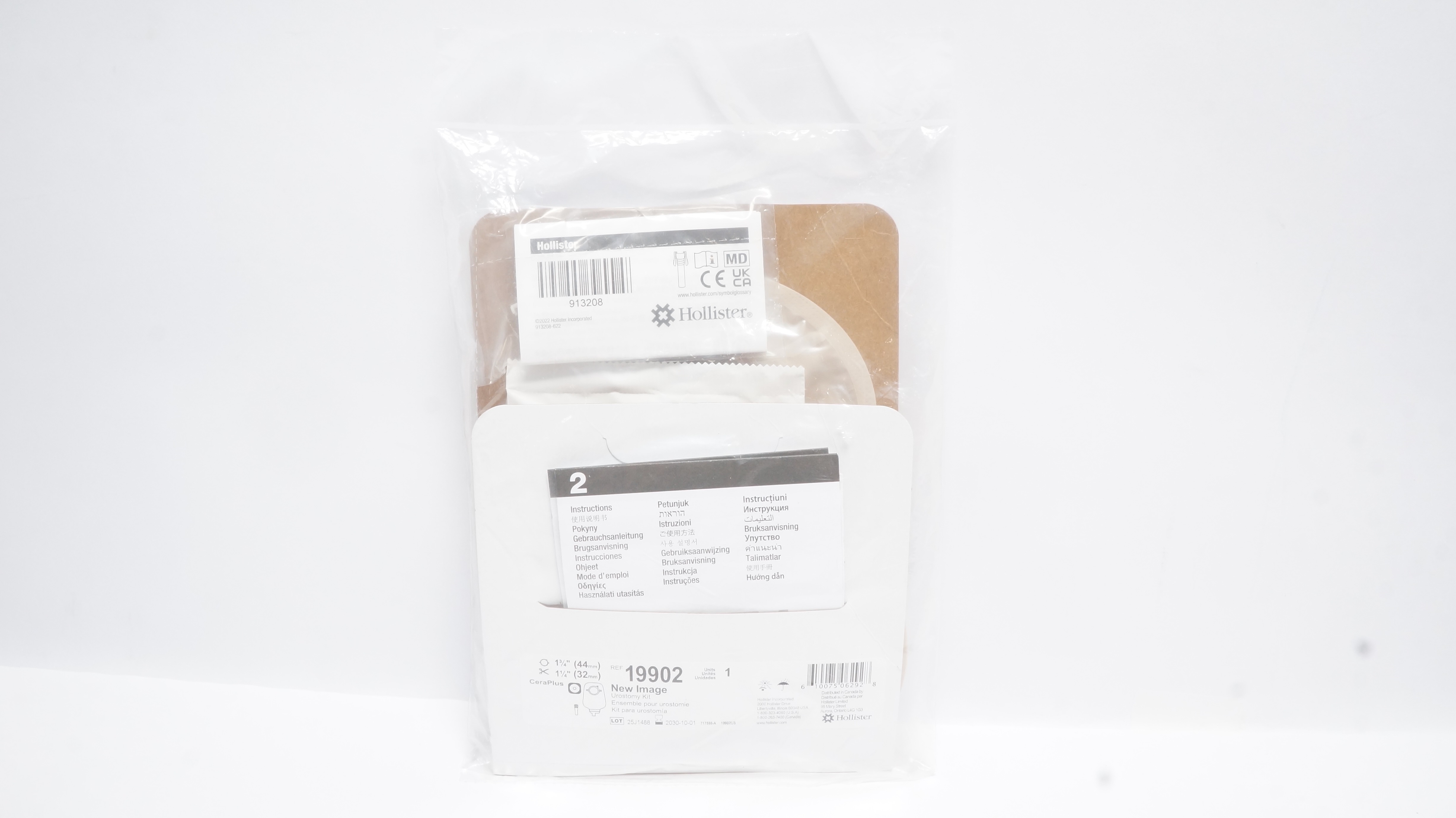 Hollister 19902 New Image Urostomy Kit 1 3/4In x 1 1/4In CeraPlus