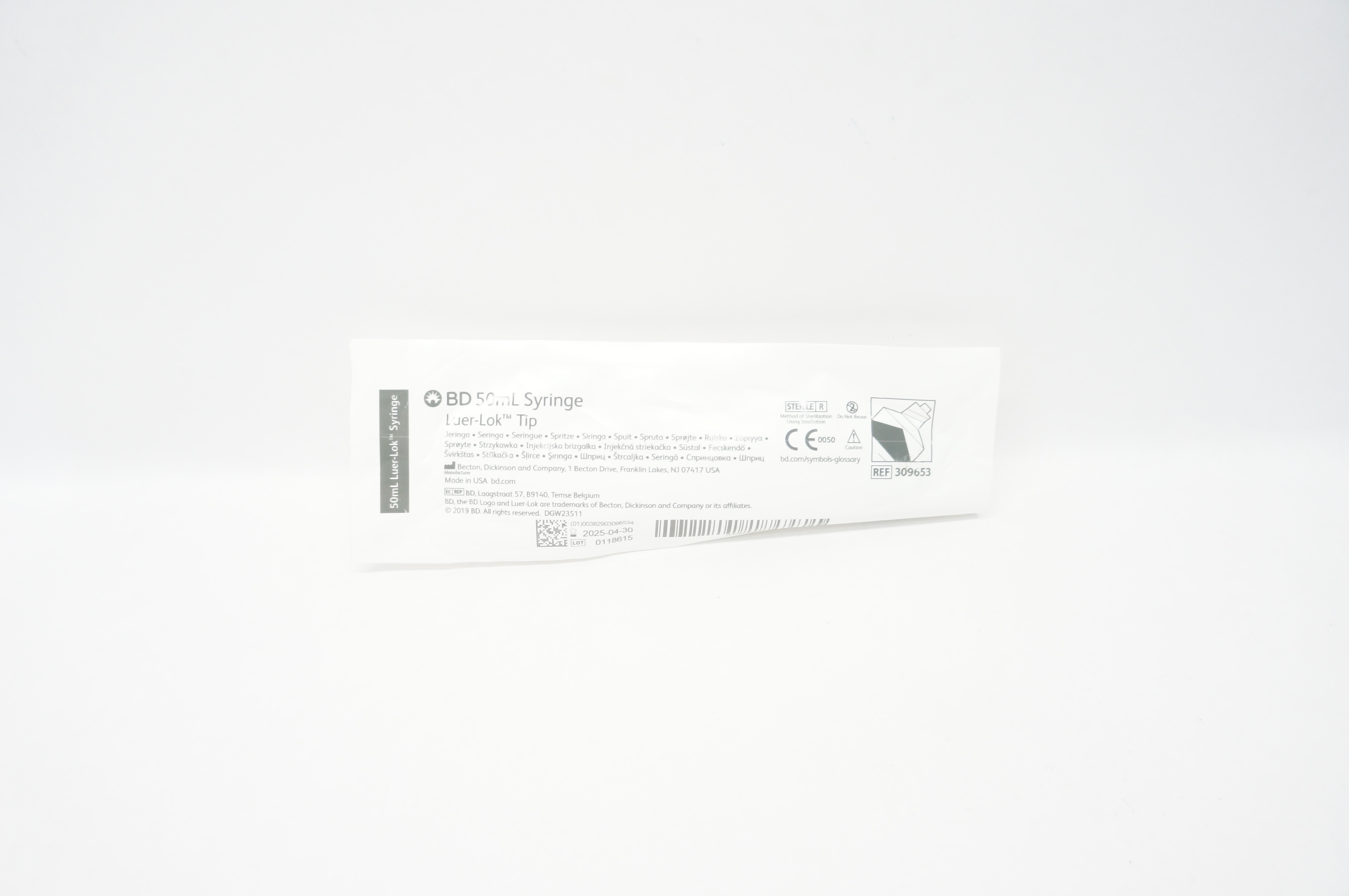 BD 309653 50ml Syringe Luer-Lok Tip