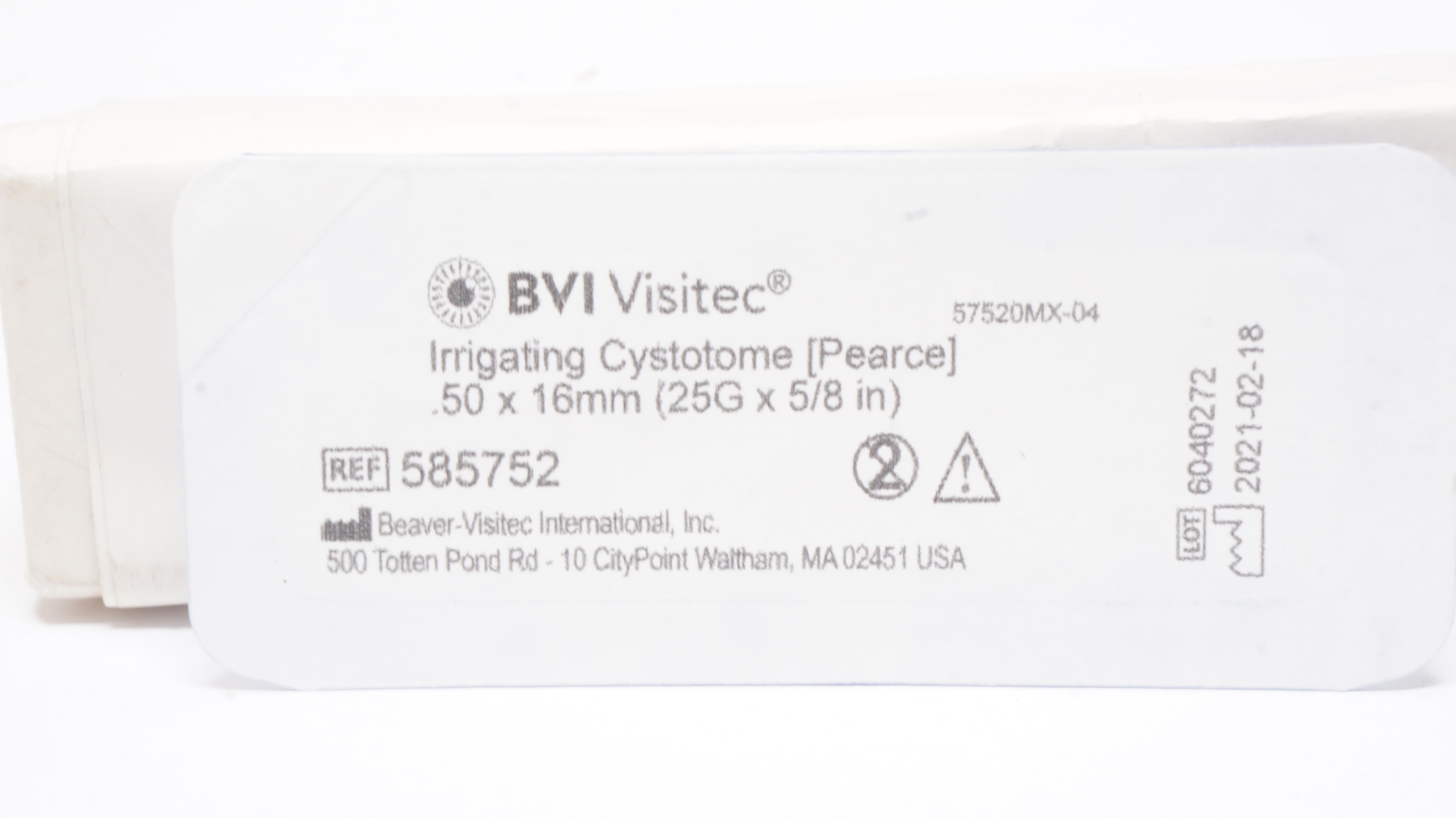BVI 585752 Visitec Irrigating Cystotome (Pearce) 25G x 5/8inch (x)