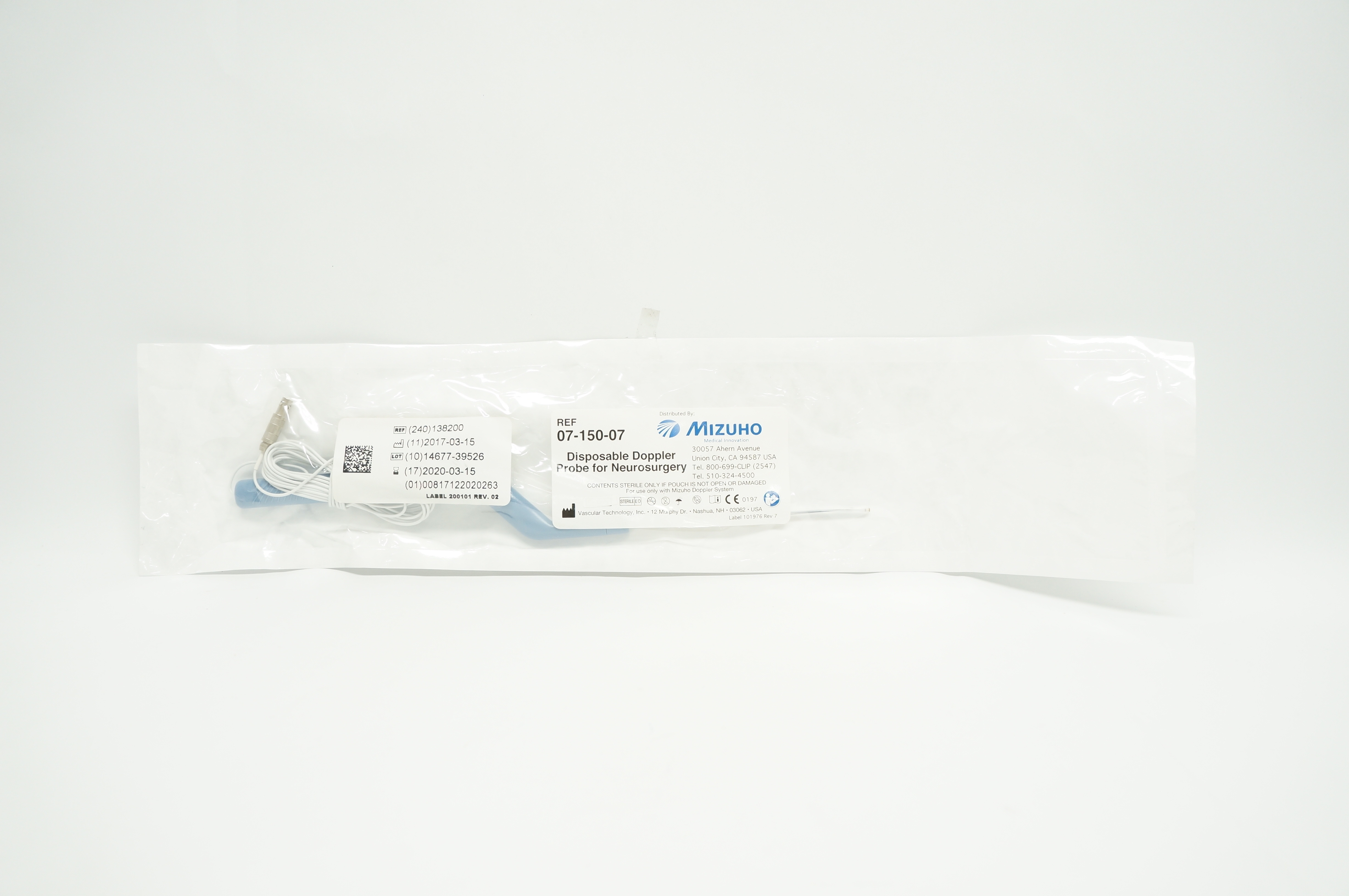 Vascular Technology 07-150-07 Disposable Doppler Probe for Neurosurgery (x)