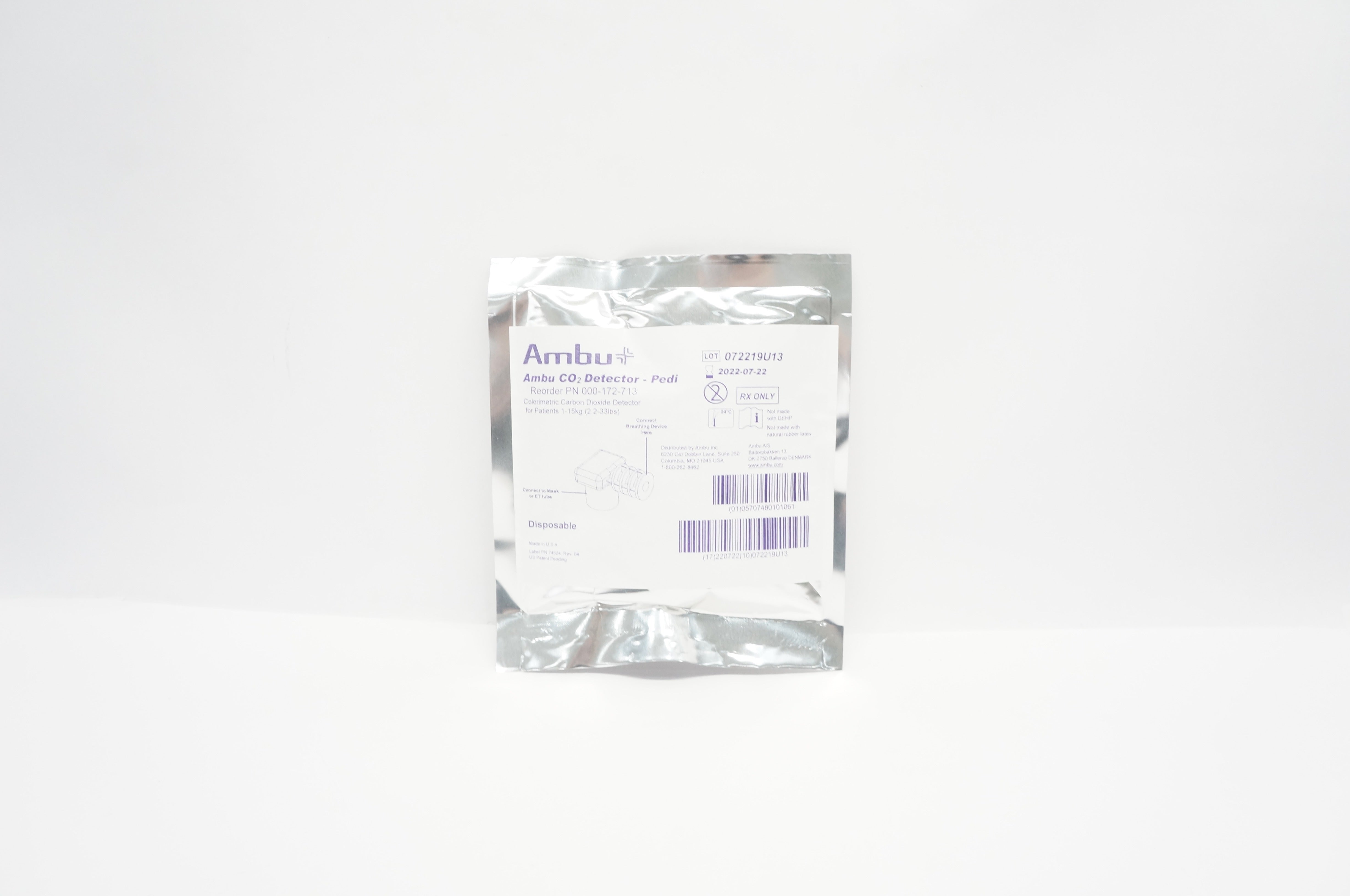 Ambu PN 000-172-713 CO2 Detector-Pedi Colorimetric Carbon Dioxide 1-15kg (x)