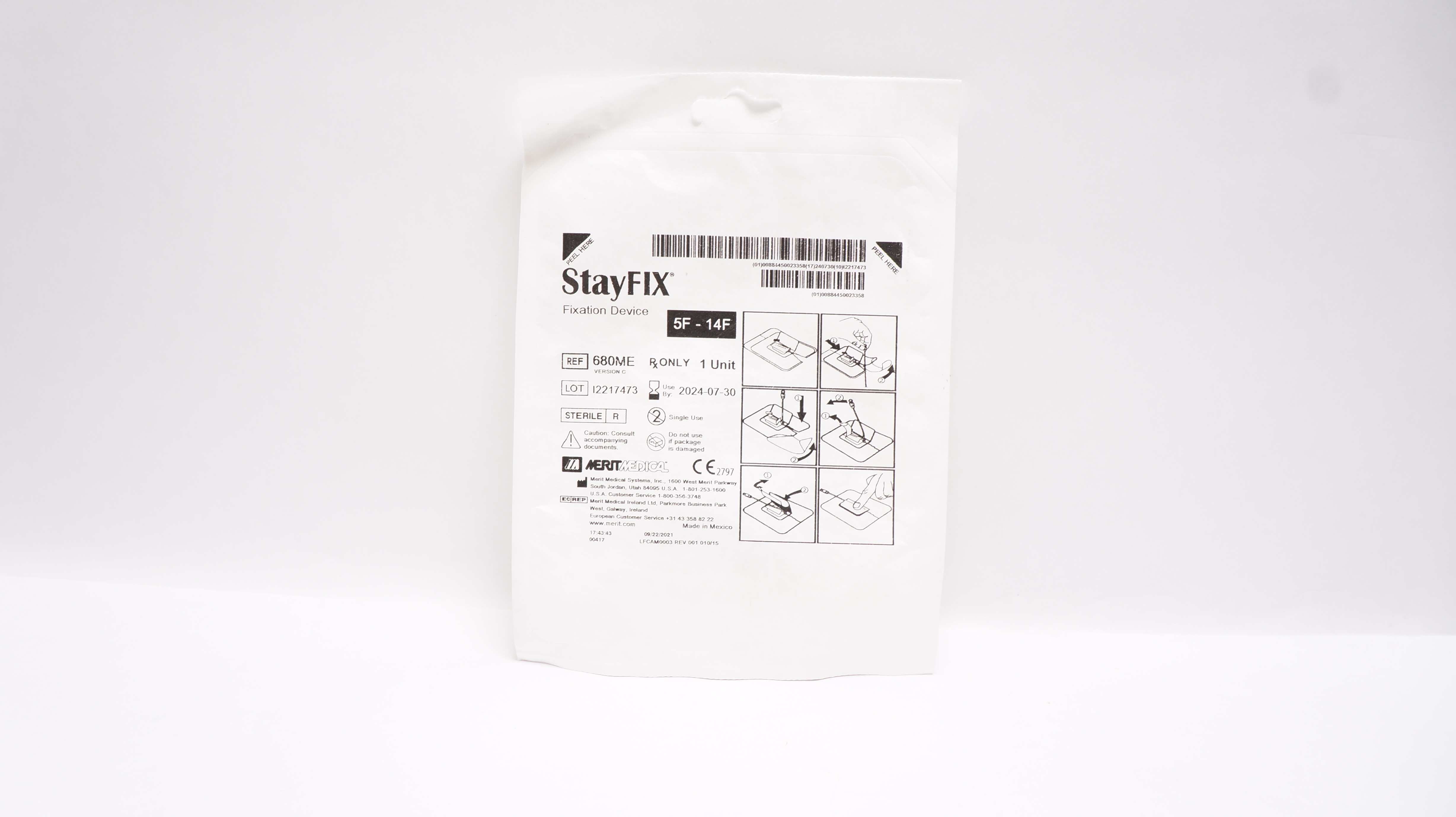 Merit Medical 680ME StayFix Fixation Device 5F - 14F