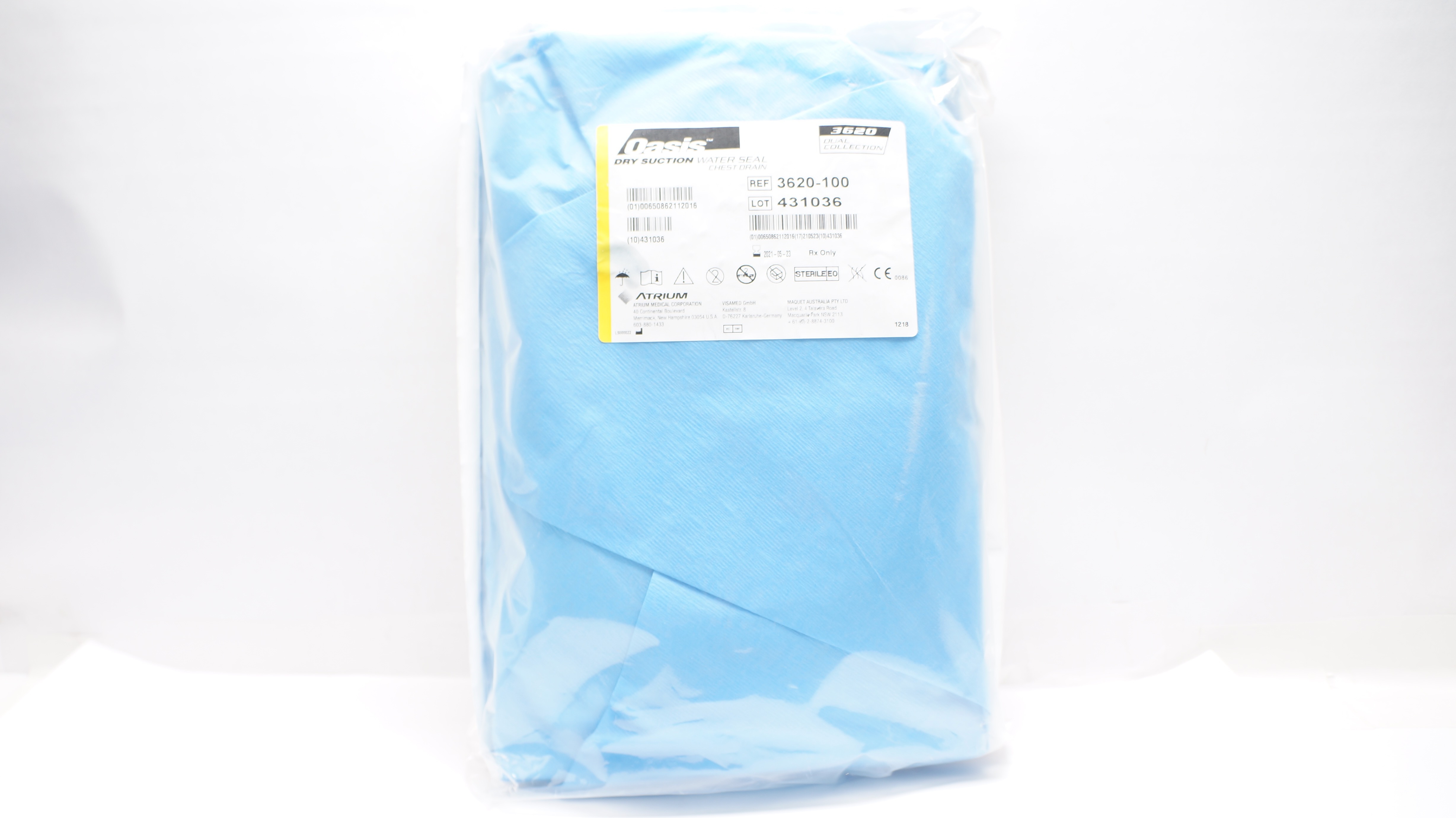 Atrium 3620-100 Oasis Dry Suction Water Seal Chest Drain (x)