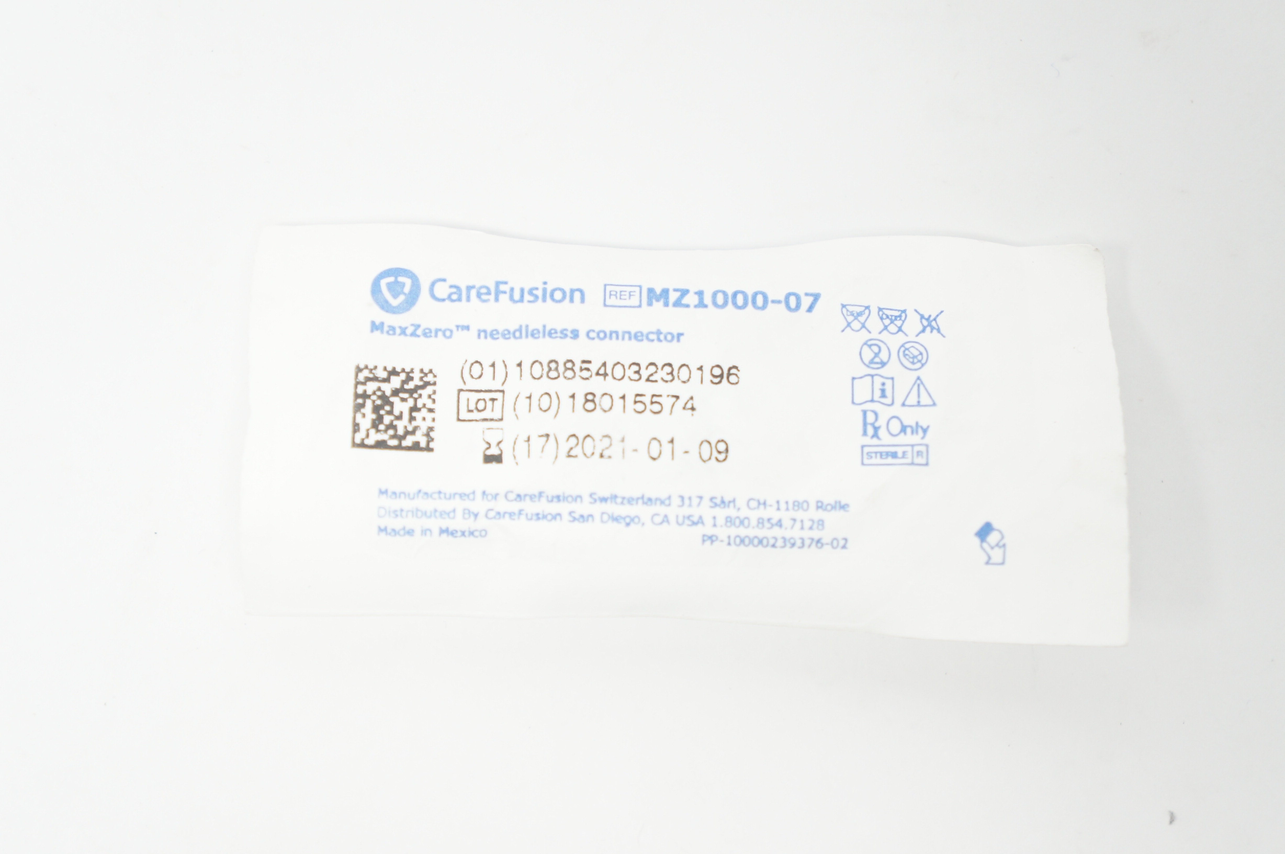 Carefusion  MZ1000-07 MaxZero Ndleless Connector (x)
