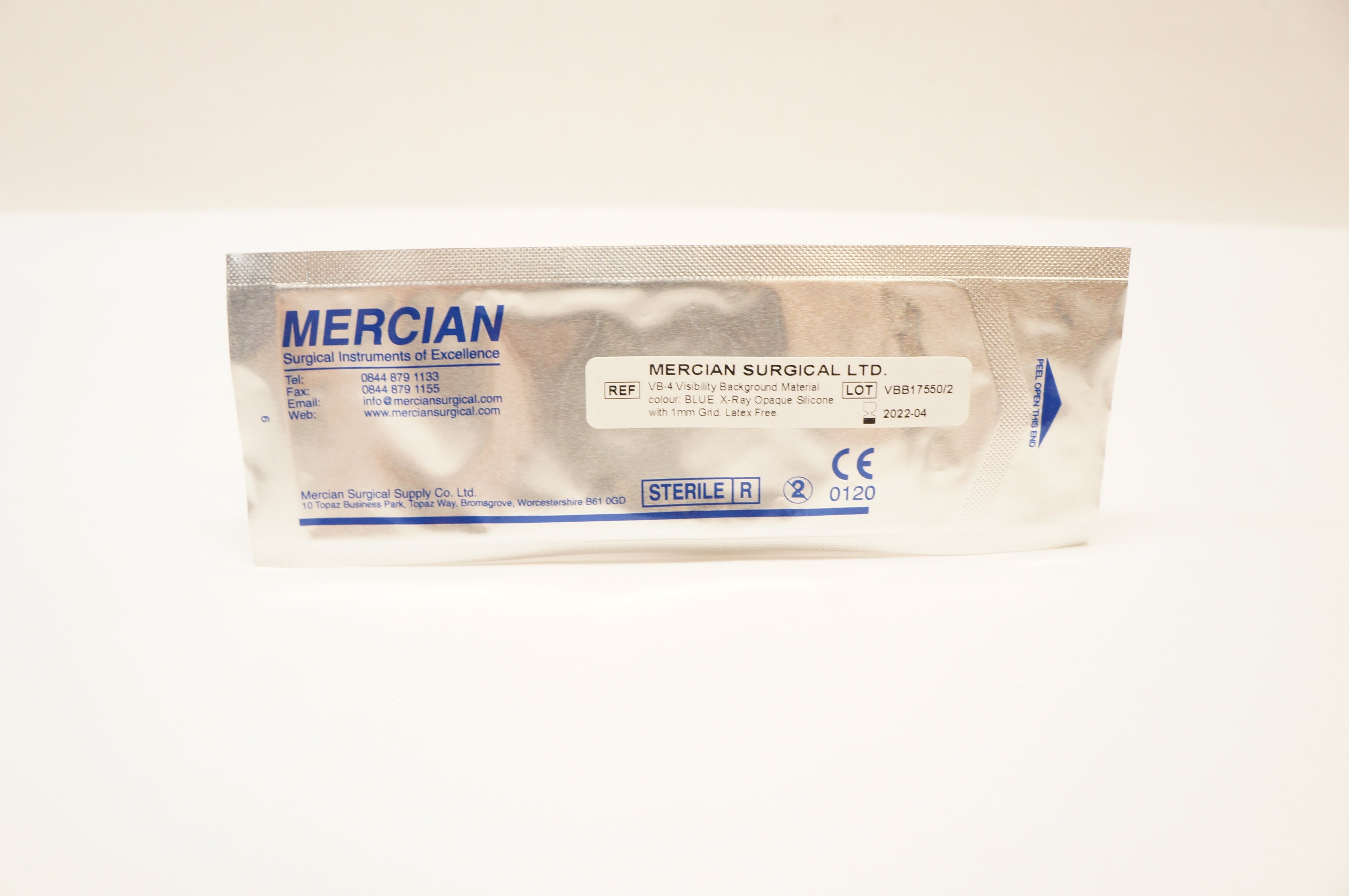 Mercian VB-4 Visibility Background Material X-Ray Opaque Silicone w/1mm Gnd (x)