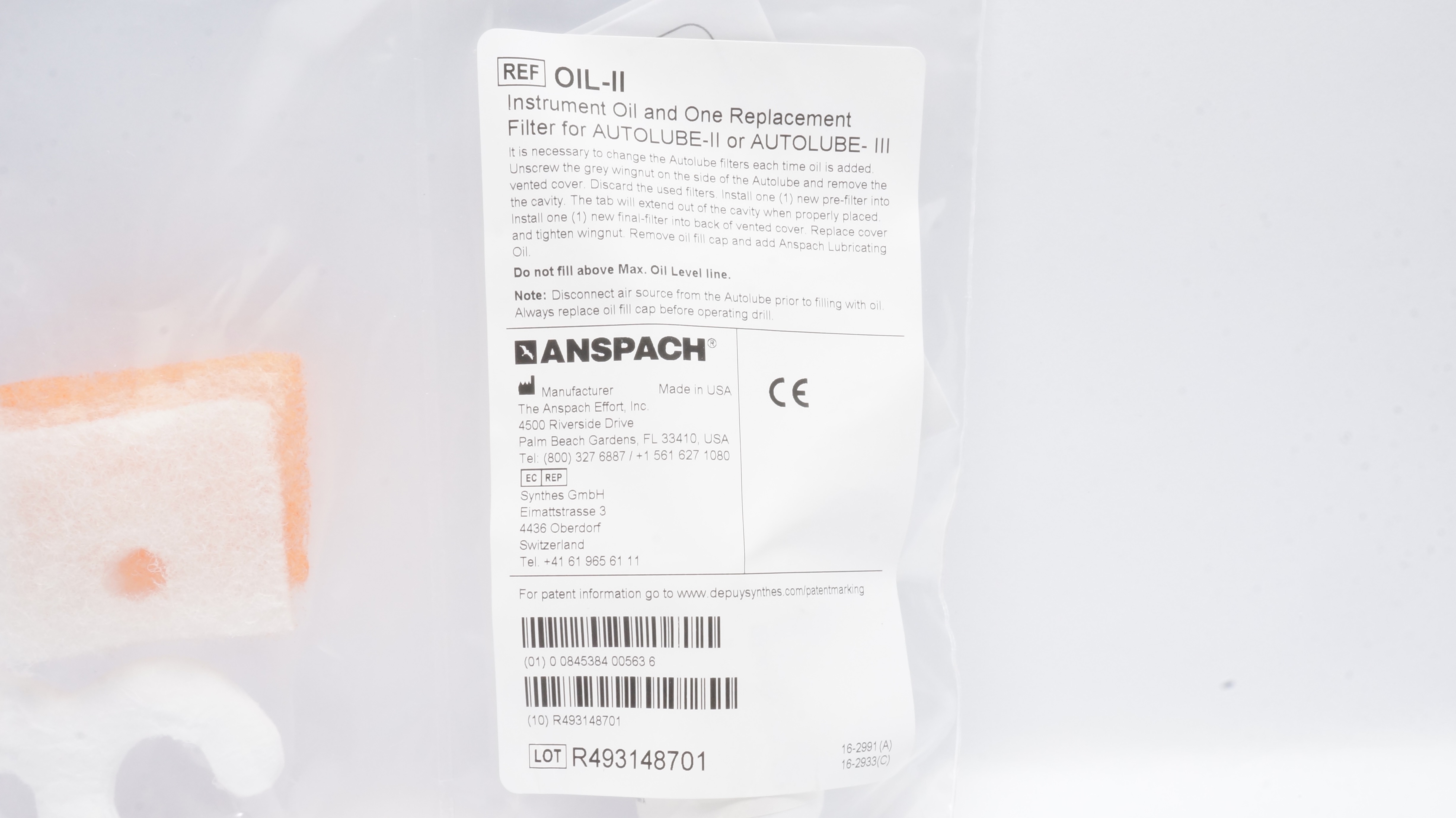 Anspach OIL-II Instrument Oil & One Replacement