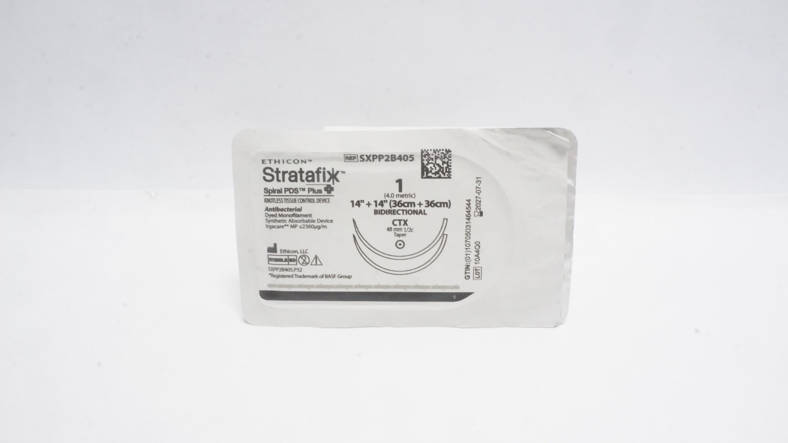 Ethicon SXPP2B405 Stratafix Spiral PDS Plus Suture 1 CTX 48mm