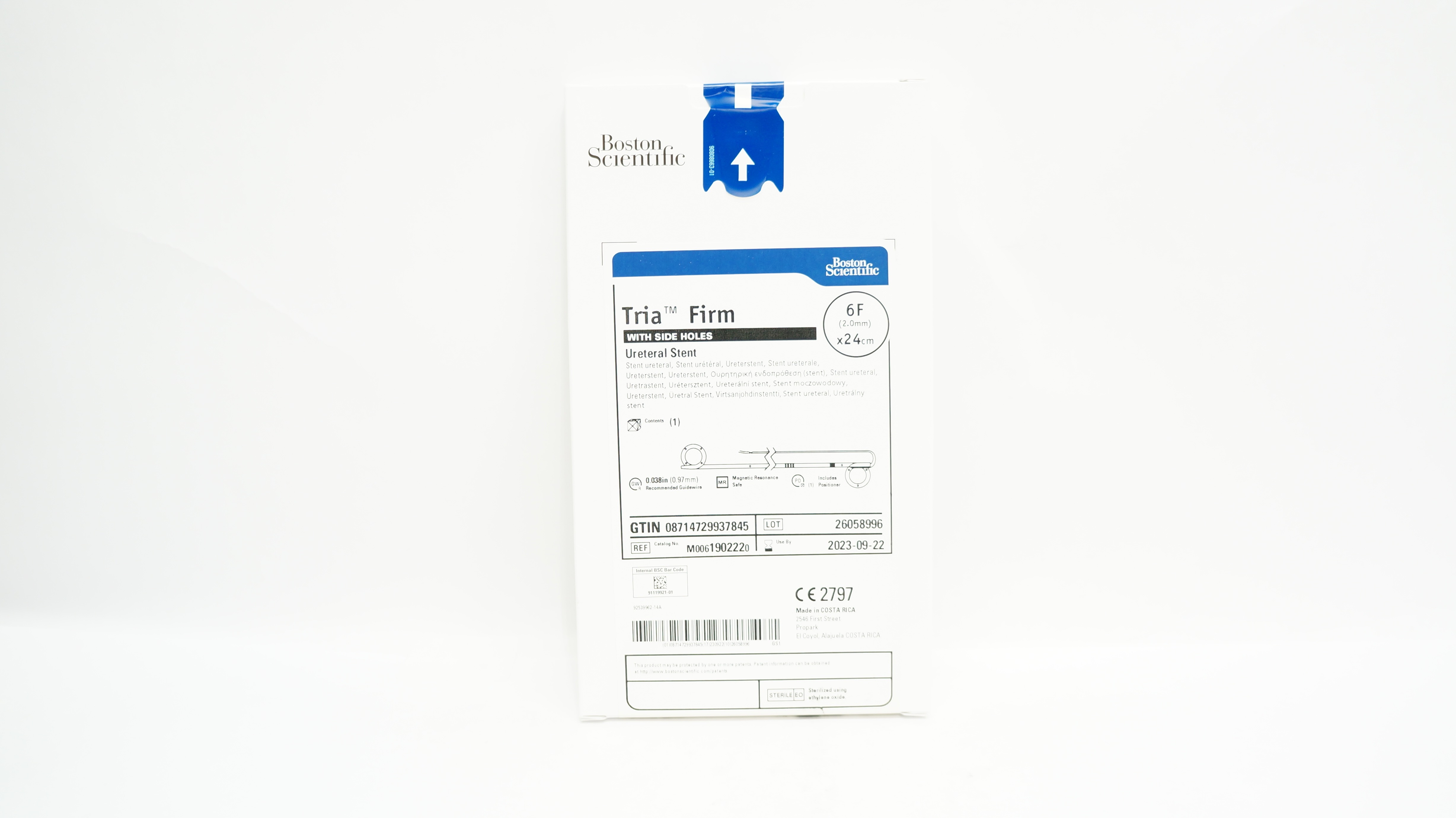 Boston Scientific 190222 Tria Firm Ureteral Stent W/Side Holes 6F x 24cm