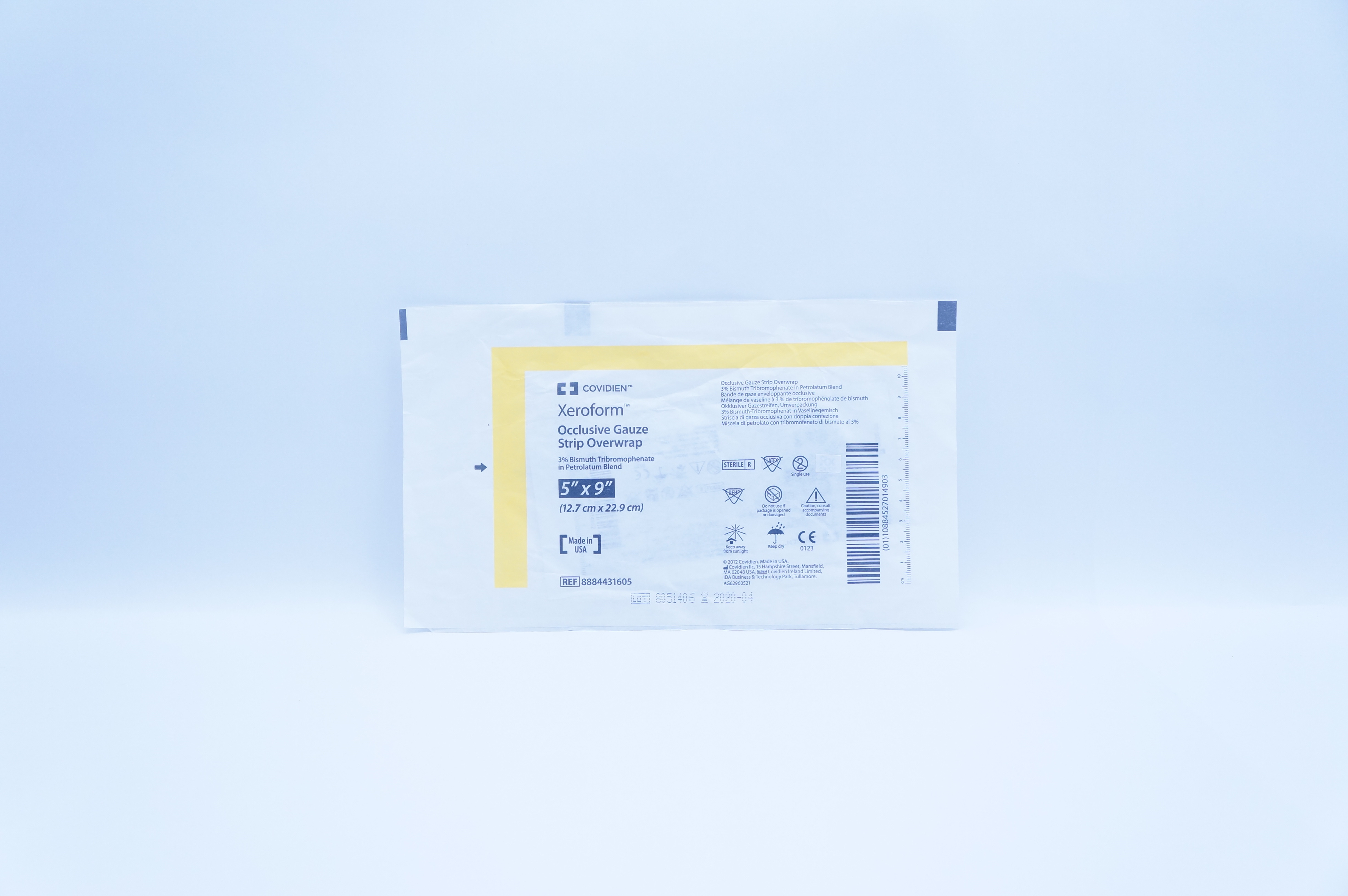 Covidien 8884431605 Xeroform Occlusive Gauze Strip Overwrap 5inch x 9inch (x)