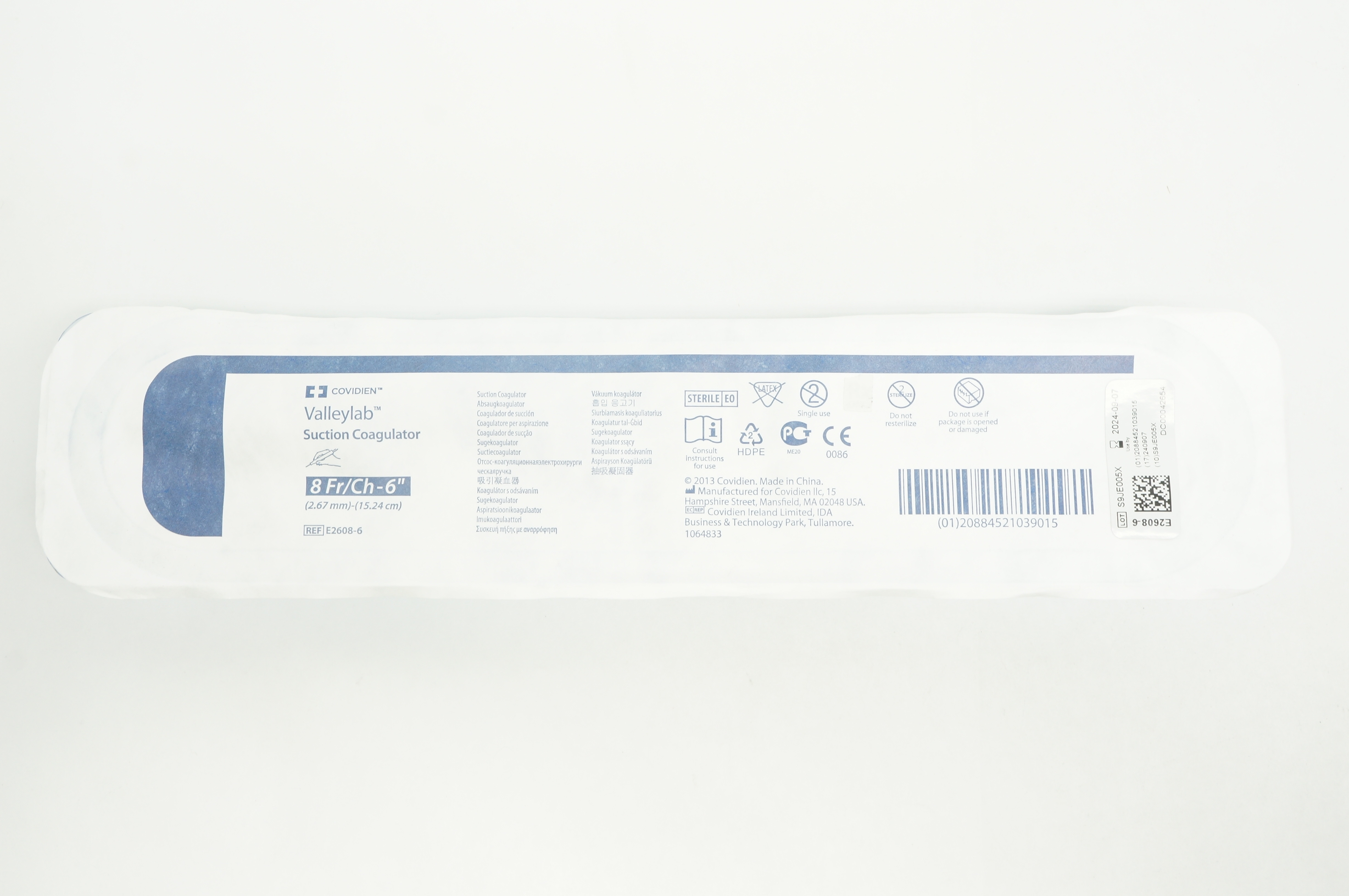 Covidien E2608-6 Valleylab Suction Coagulator 8Fr/Ch - 6inch