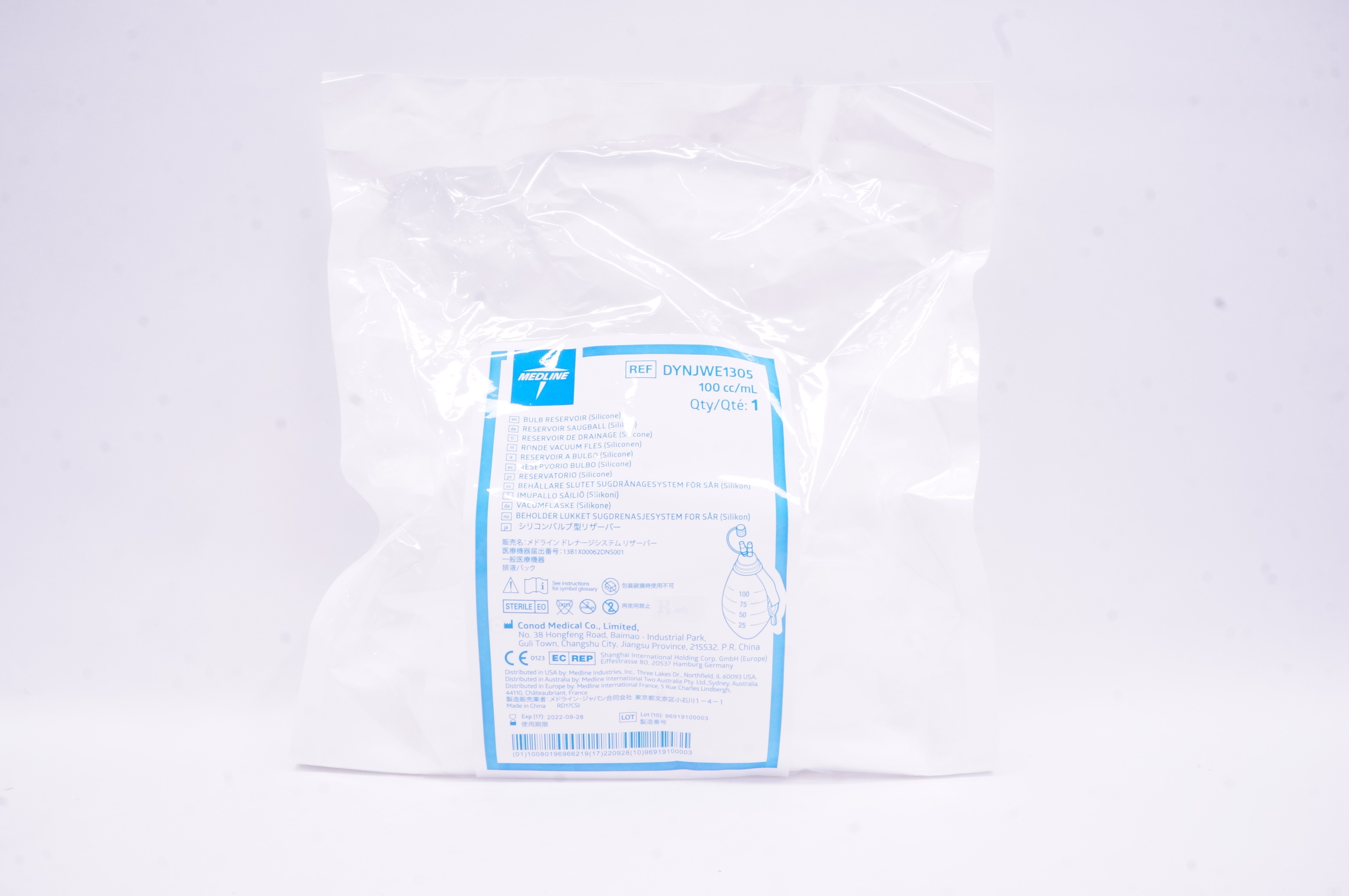 Medline DYNJWE1305 100cc/ml Bulb Reservoir