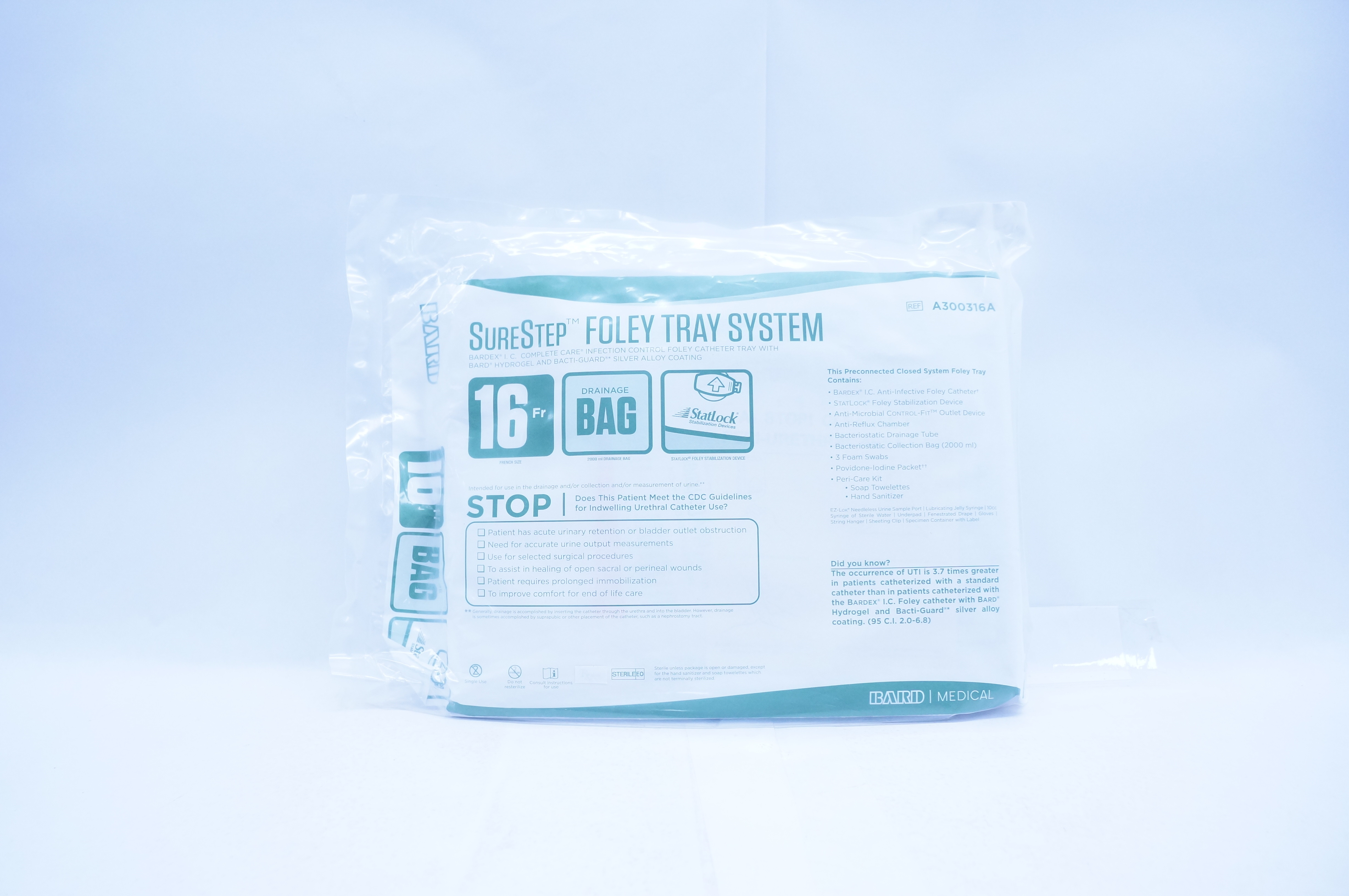 Bard A300316A SureStep Foley Tray Sytem 16Fr. (x)