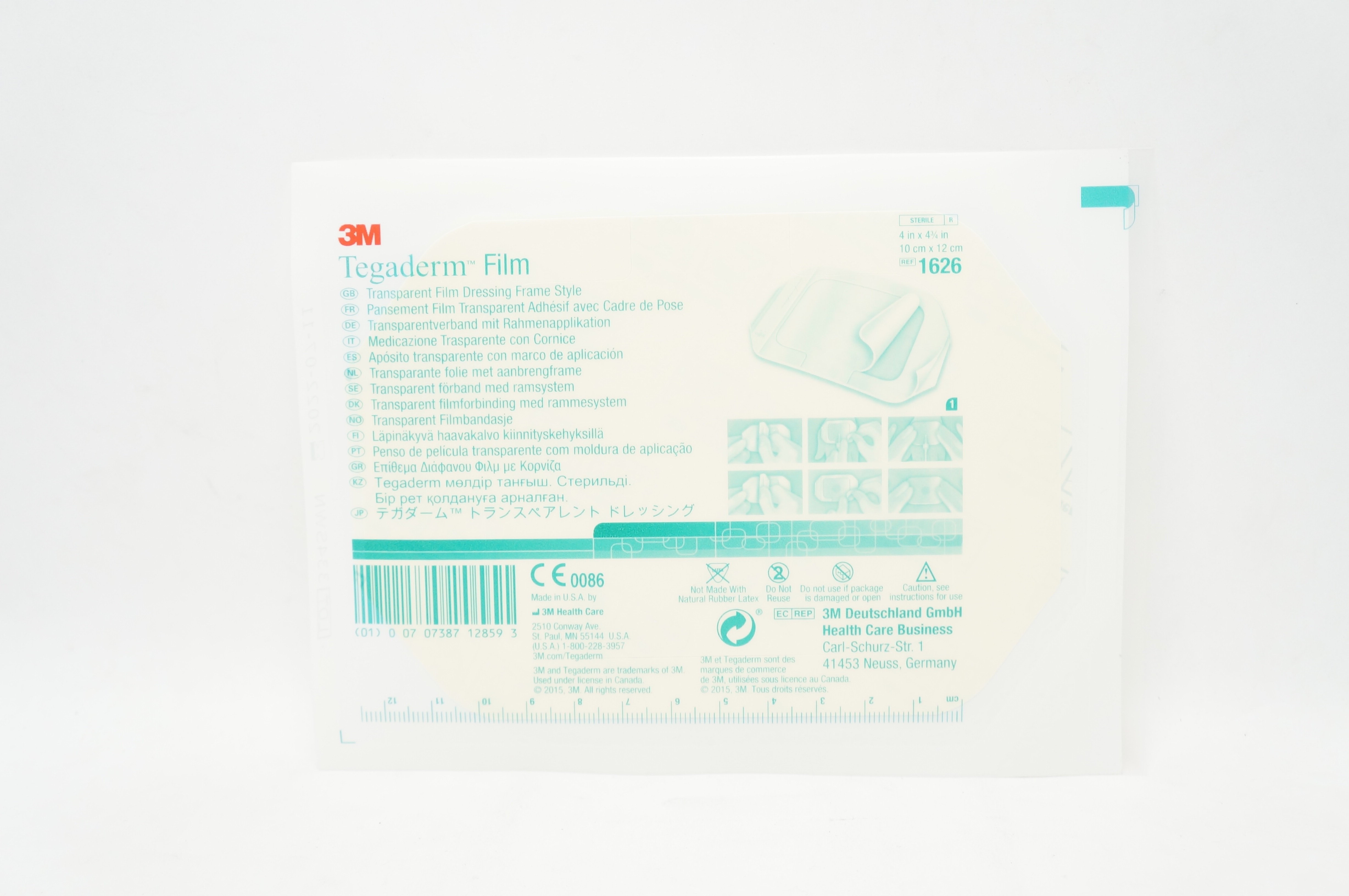 3M 1626 Tegaderm Transparent Film Dressing Frame Style 4inch x 4-3/4inch