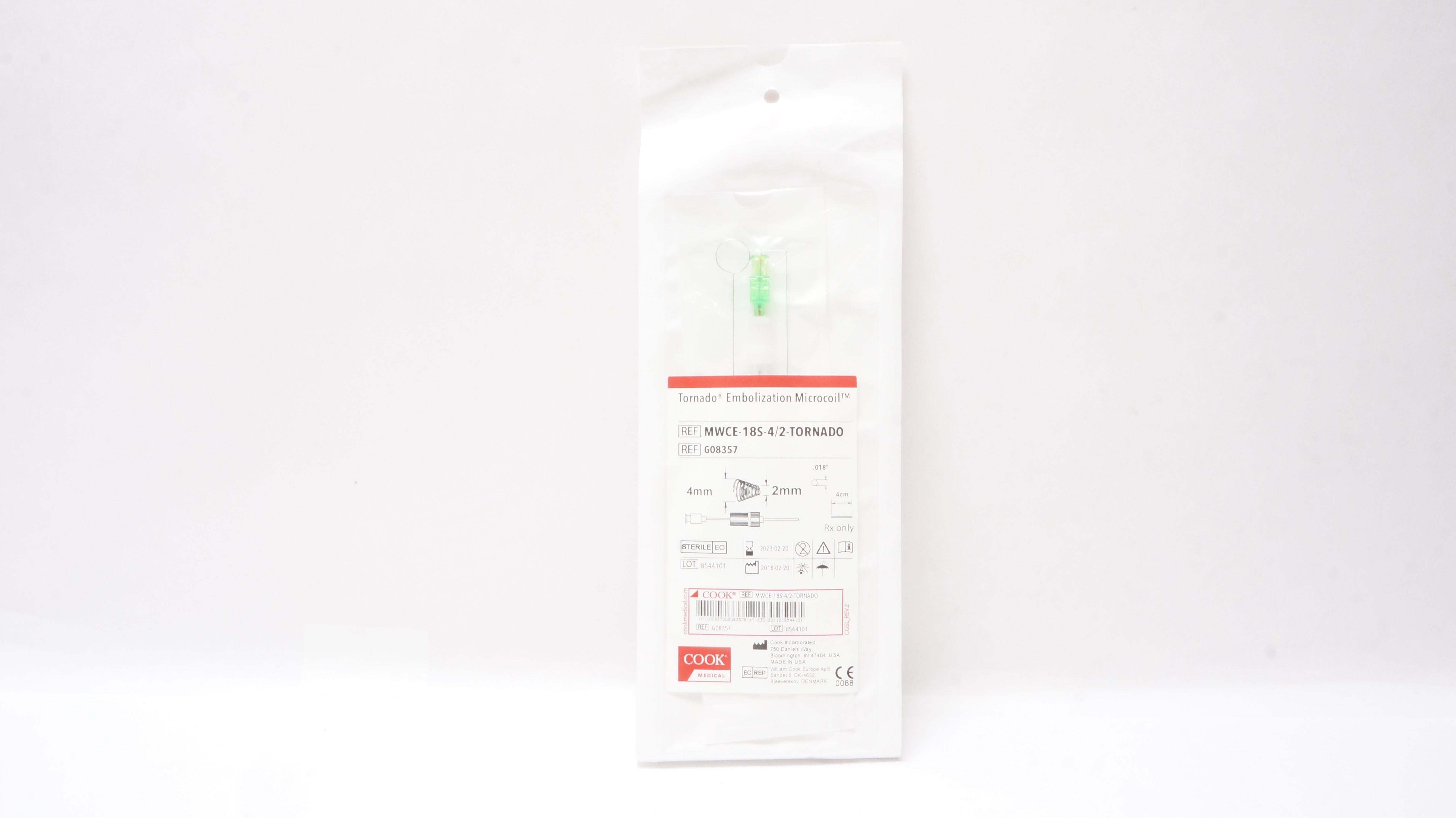 Cook Medical G08357 Tornado Embolization Microcoil 2mm x 4mm (x)