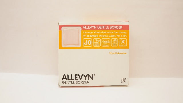 Smith&Nephew 66800280 Allevyn Gentle Border Dressing 7inch x 7inch - Box of 10