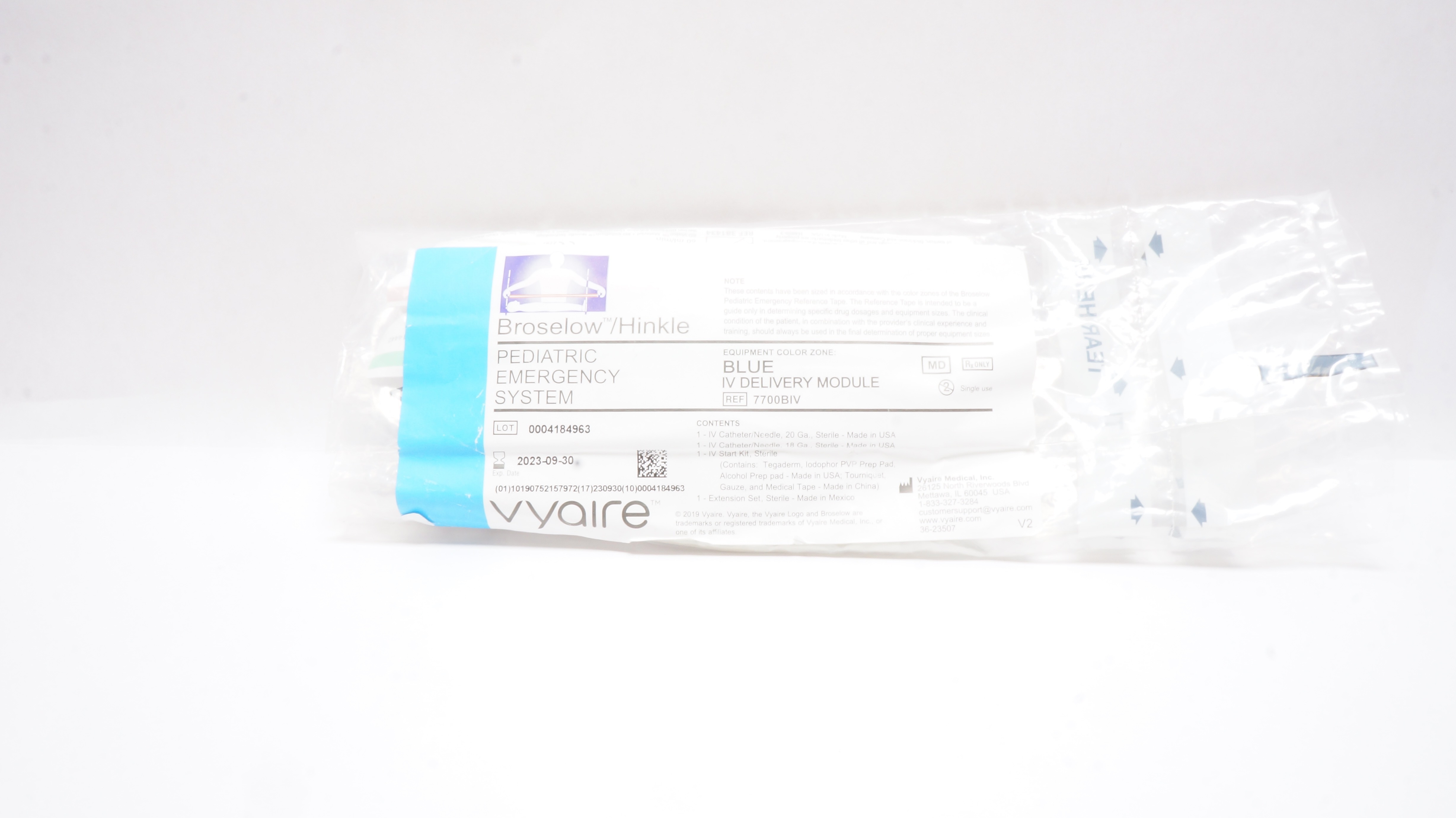 Vyaire 7700BIV Broselow/Hinkle Pediatric Emergency System, IV Delivery Module(x)