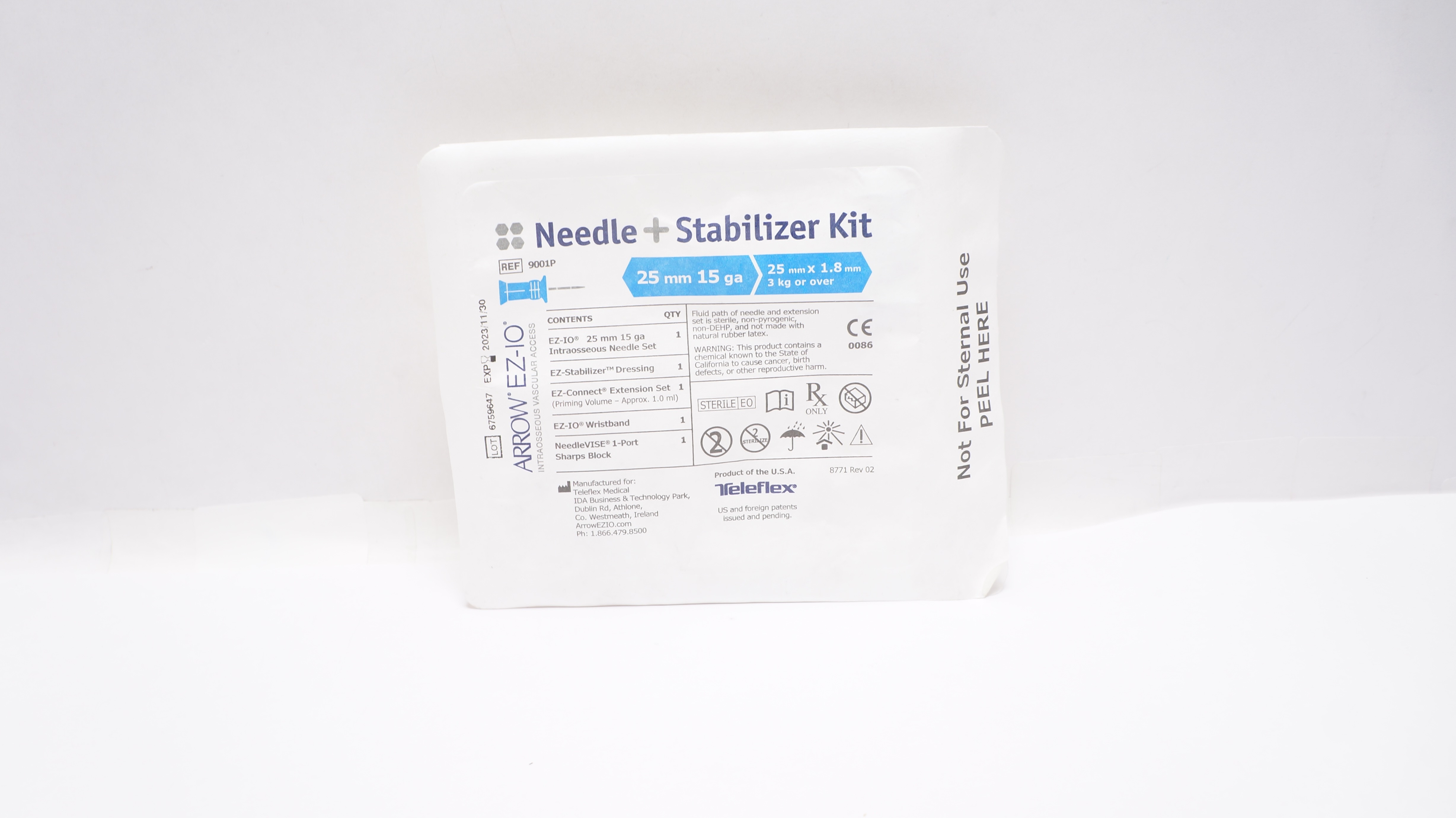 Teleflex 9001P Arrow EZ-IO Ndle + Stabilizer Kit 25mm x 15ga (x)