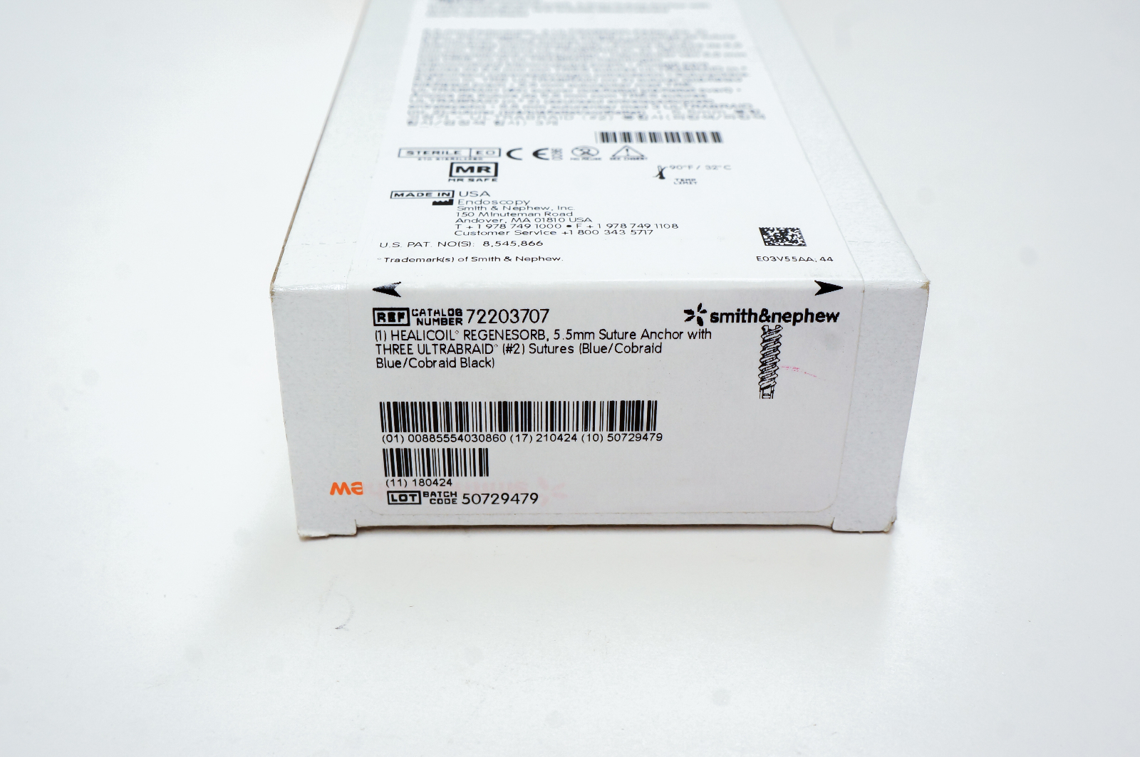 Smith&Nephew 72203707 HEALICOIL REGENESORB 5.5MM ANCHOR WITH THREE SUTURES