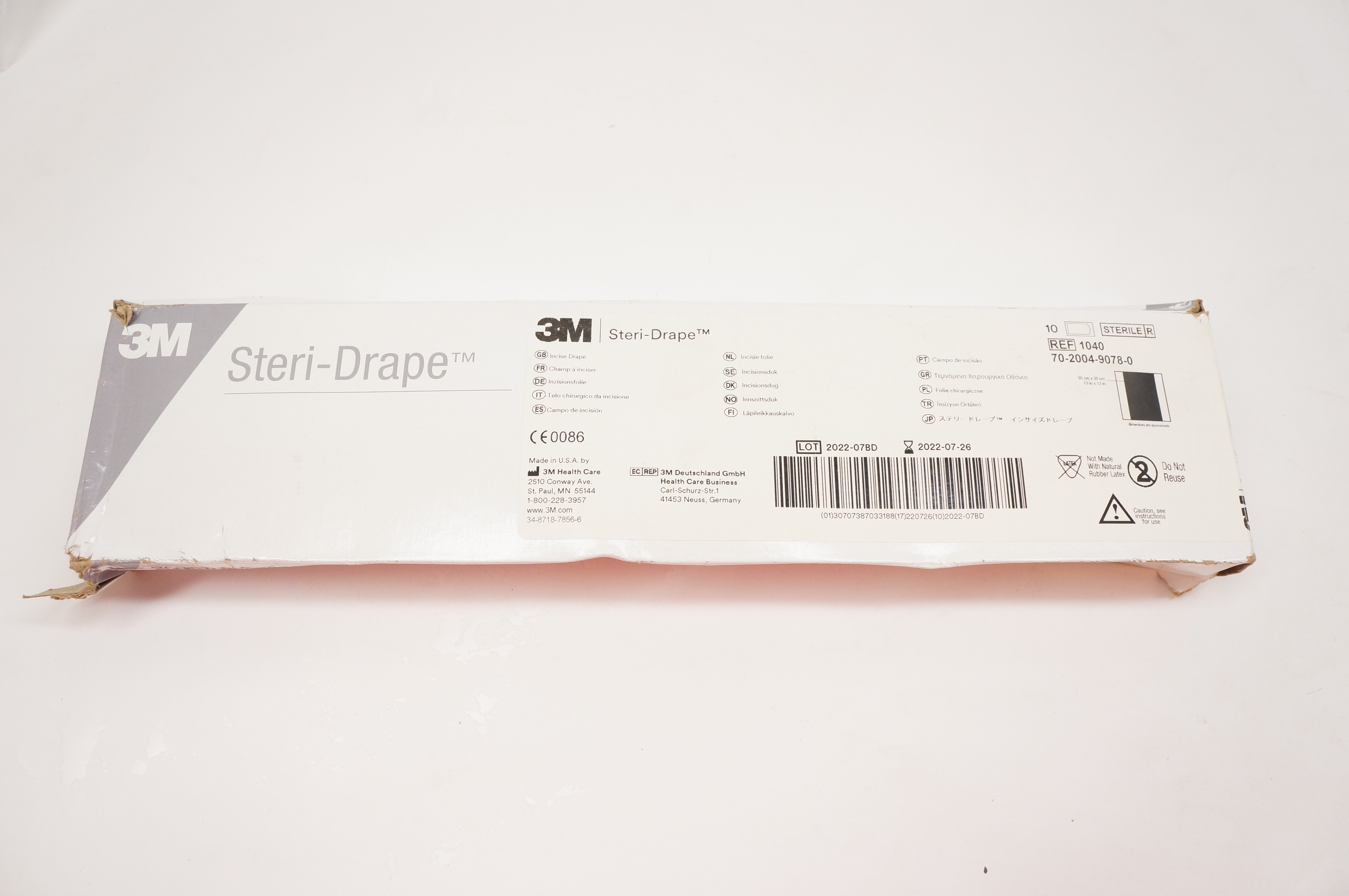 3M 1040 Steri-Drape Incise 13inch x 13inch - Box of 10