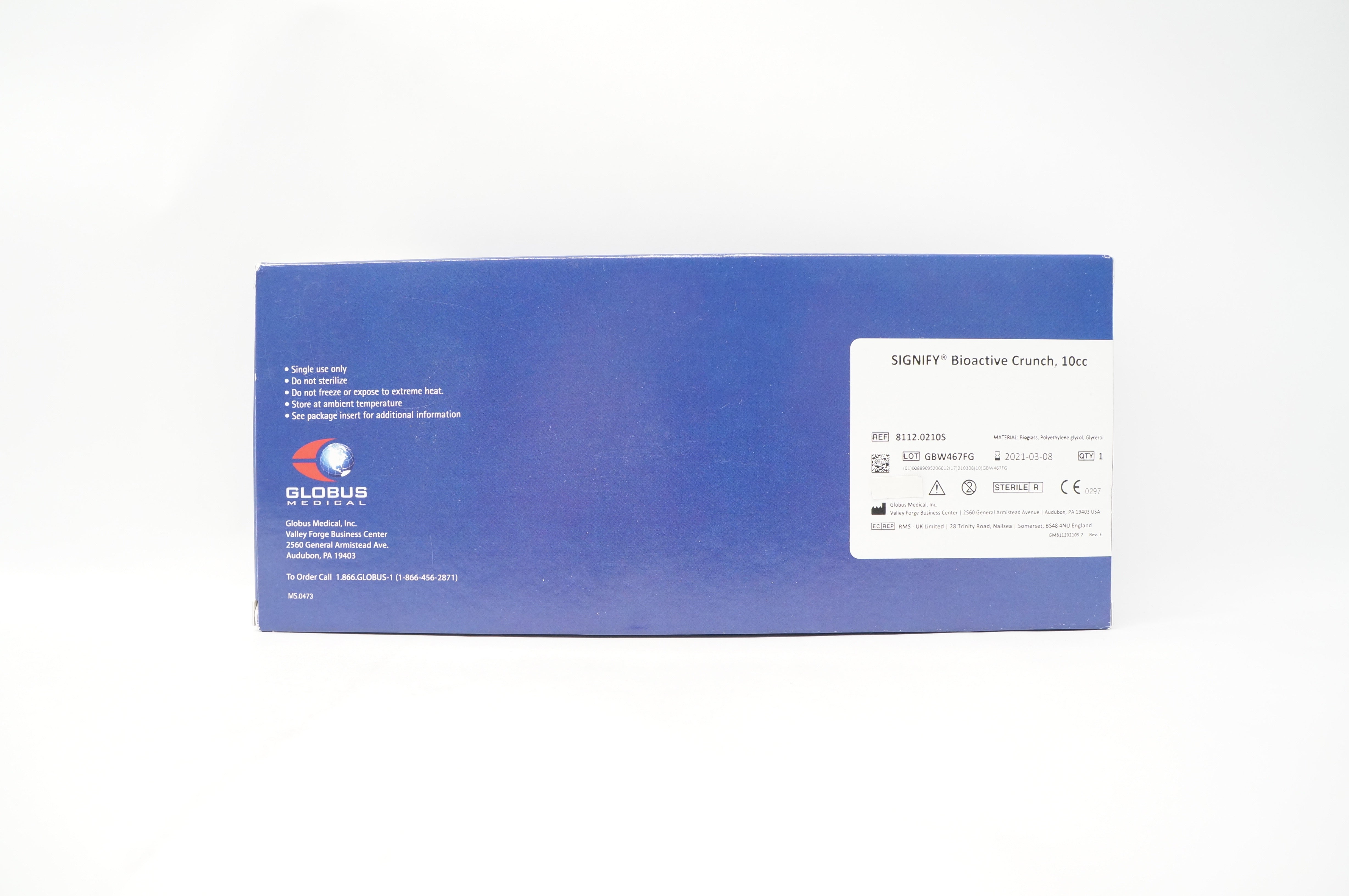 Globus Medical 8112.0210S Signify Bioactive Putty 10cc (x)