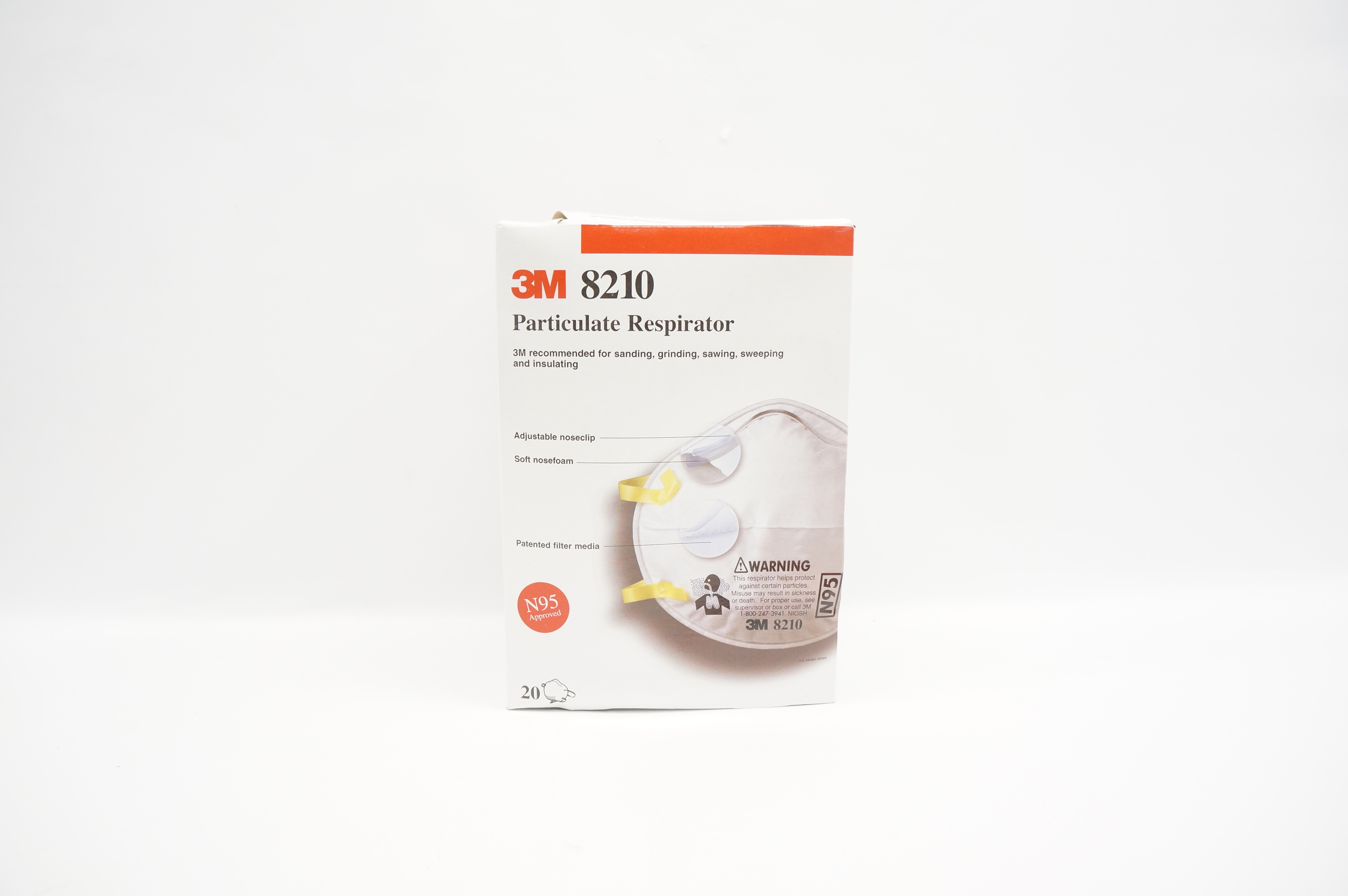 3M 8210 Safe Guard Particulate Respirator N95 - Box of 20