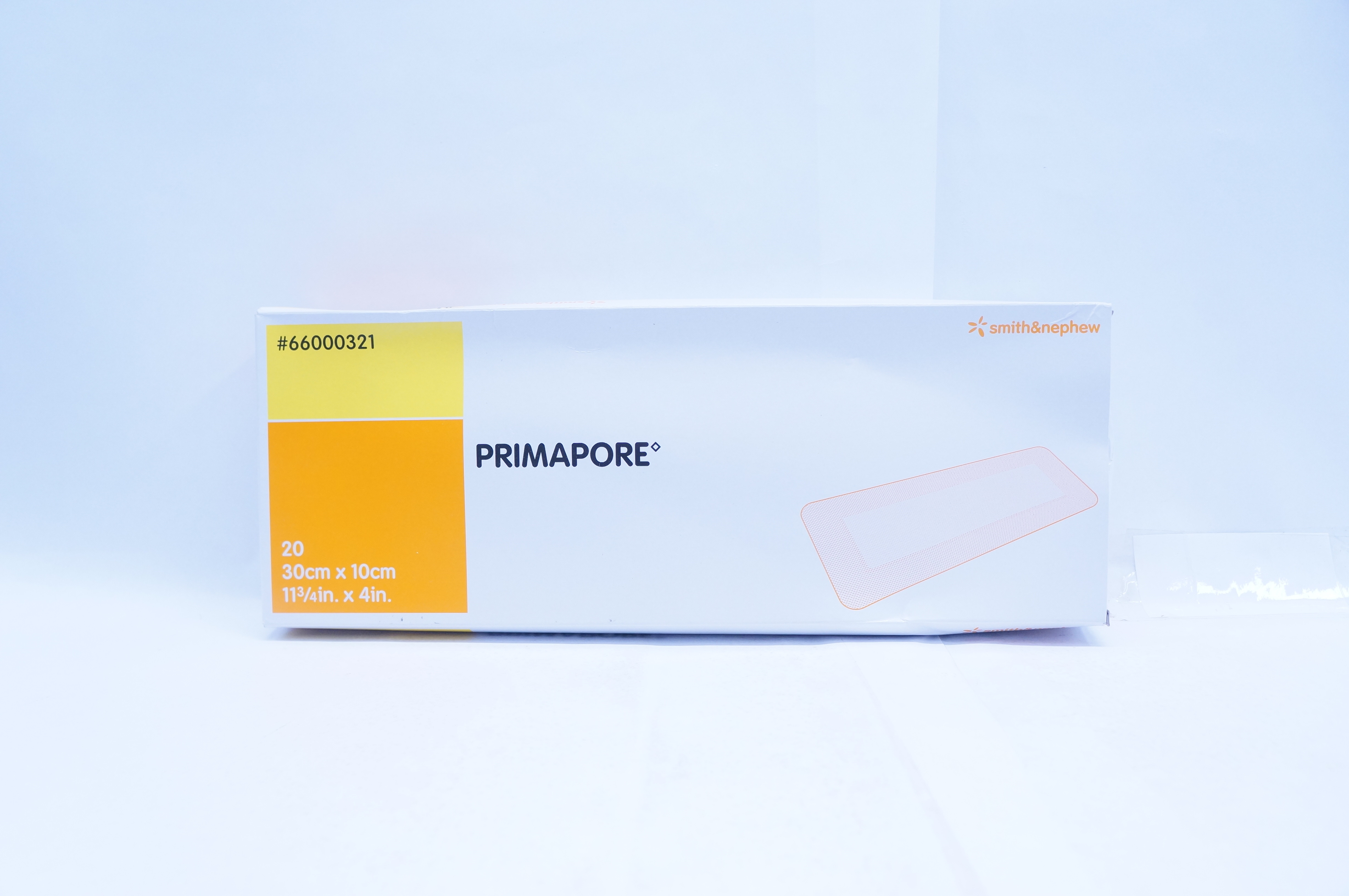 Smith&Nephew 66000321 PRIMAPORE Non-Woven Adhesive Wound 11-3/4inch x 4inch