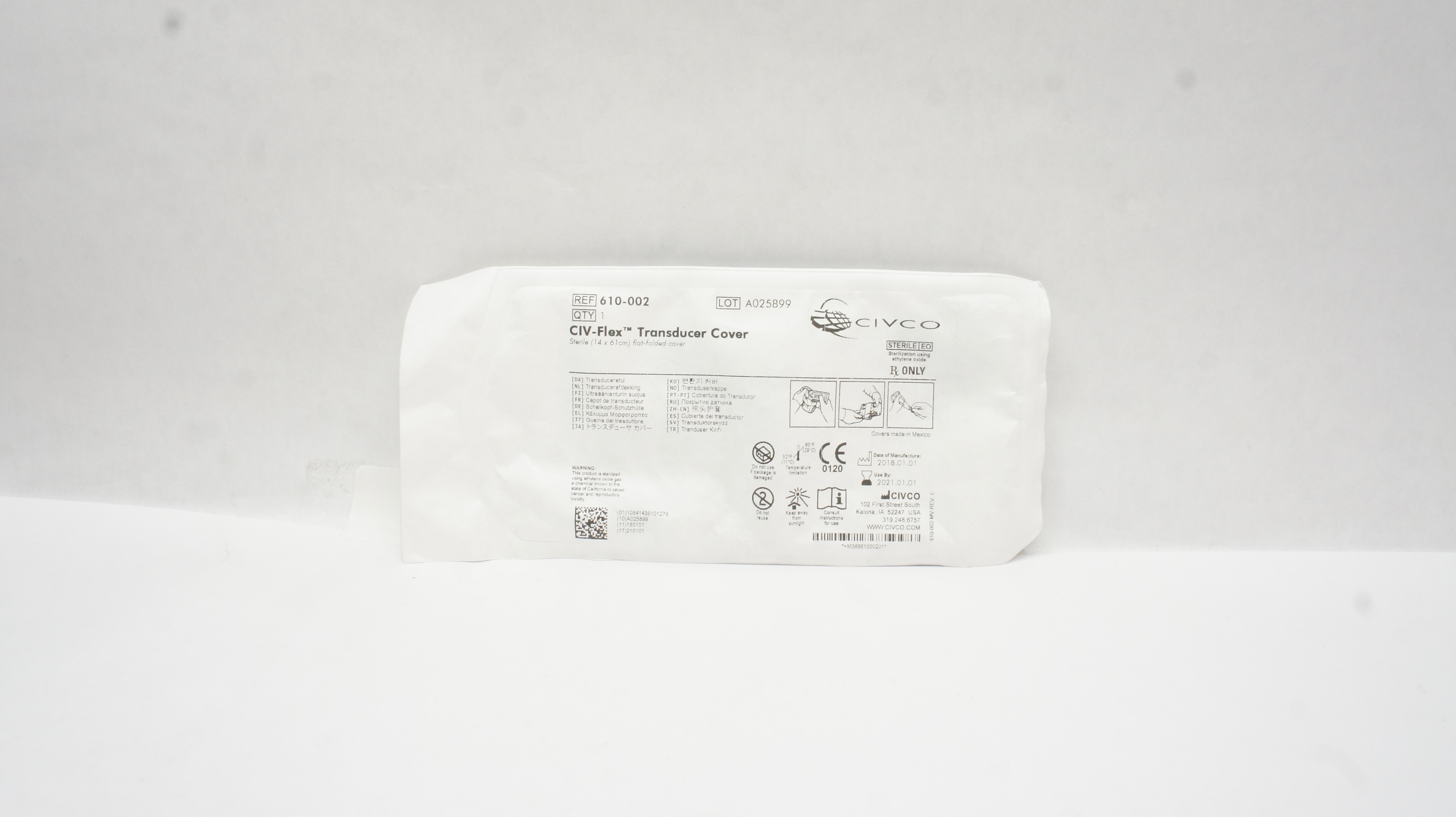 CIVCO 610-002 CIV-Flex Transducer Cover Sterile 14x61cm (x)