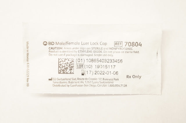 BD 70804 Male/Female Luer Lock Cap (x)