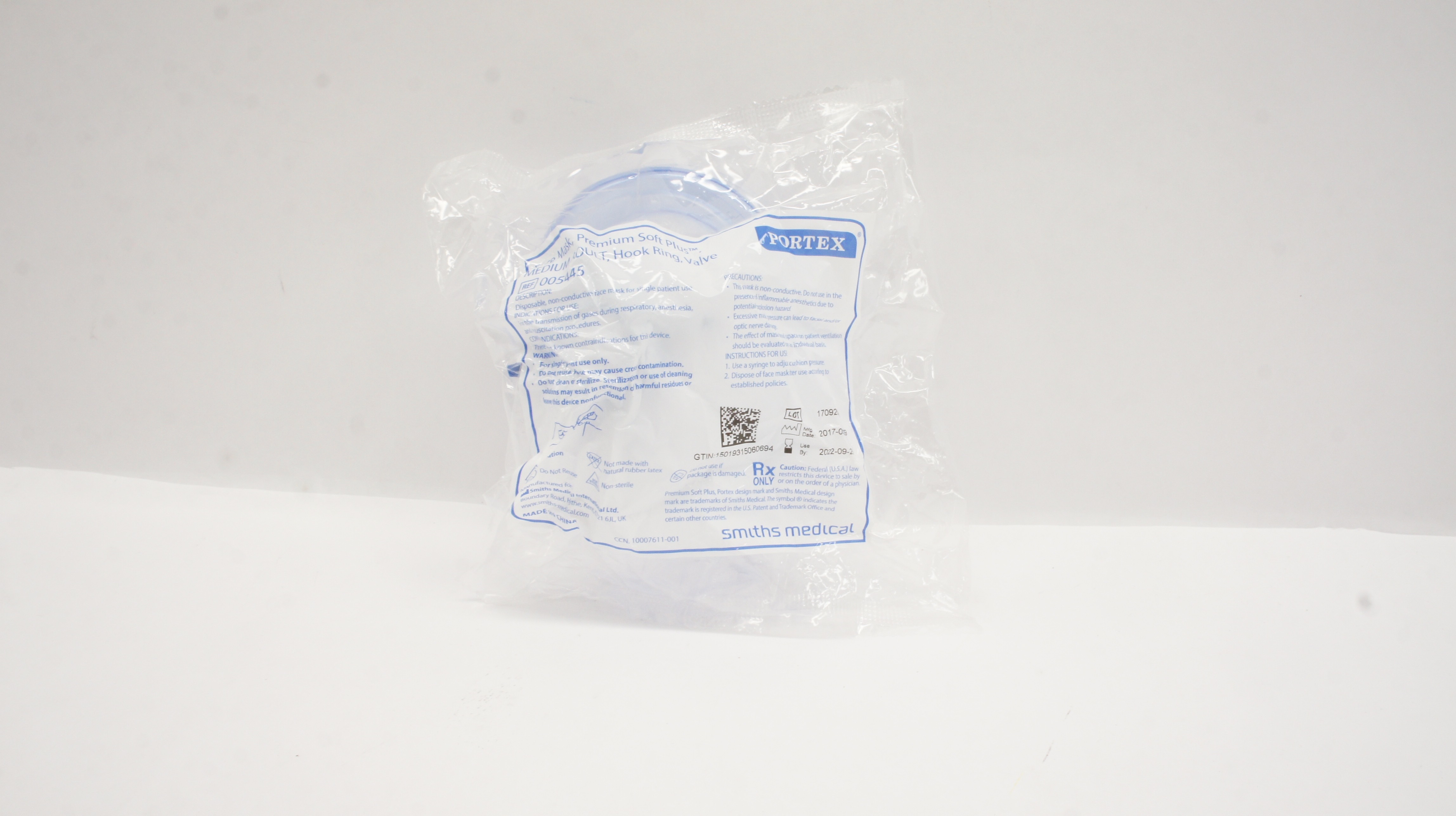 Smiths Medical 005445 Portex Face Mask Premium Soft Plus Medium Adult (x)