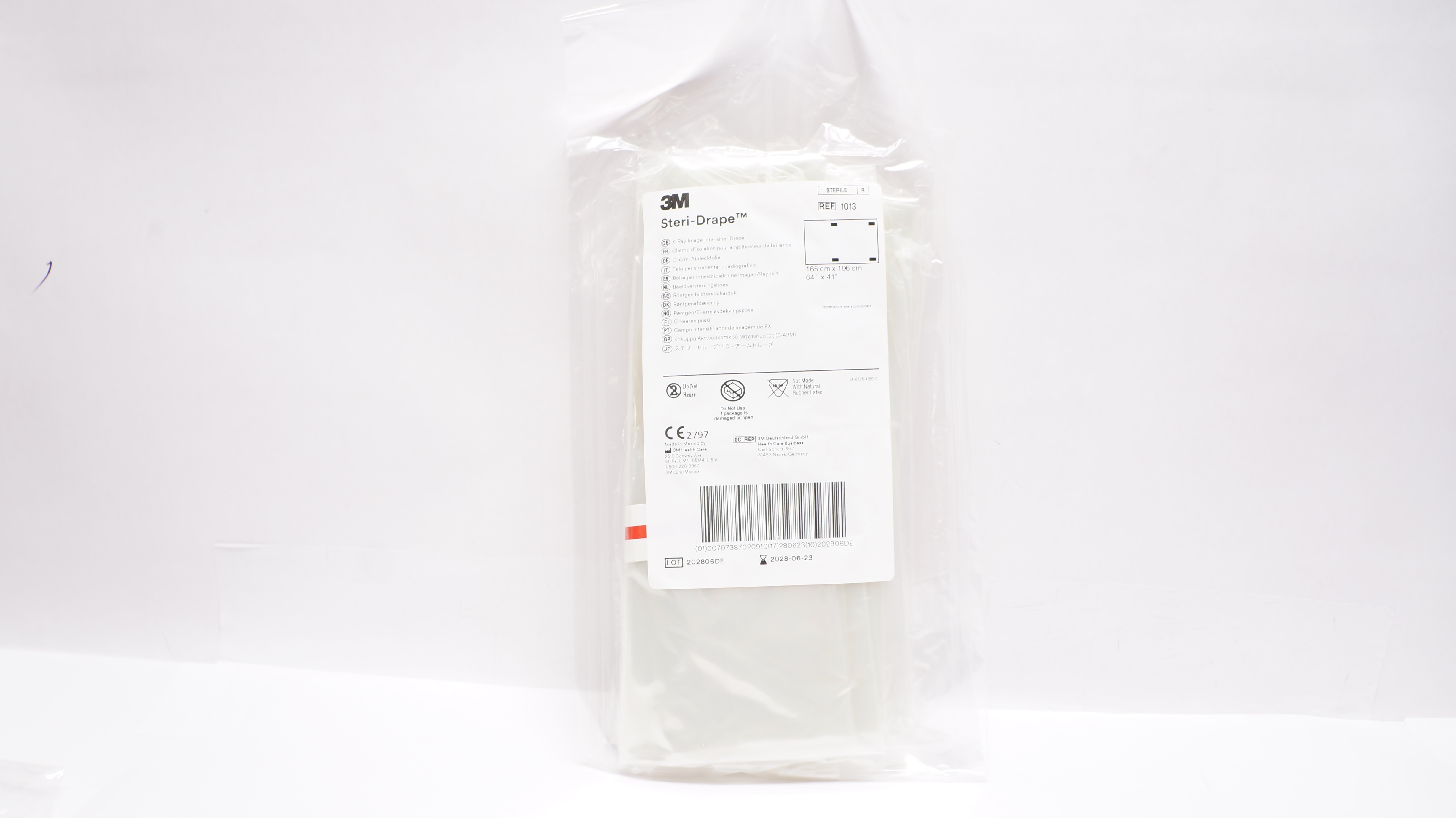 3M 1013 Steri-Drape X-Ray Image Intensifier Drape 64inch x 41inch (Approx.)