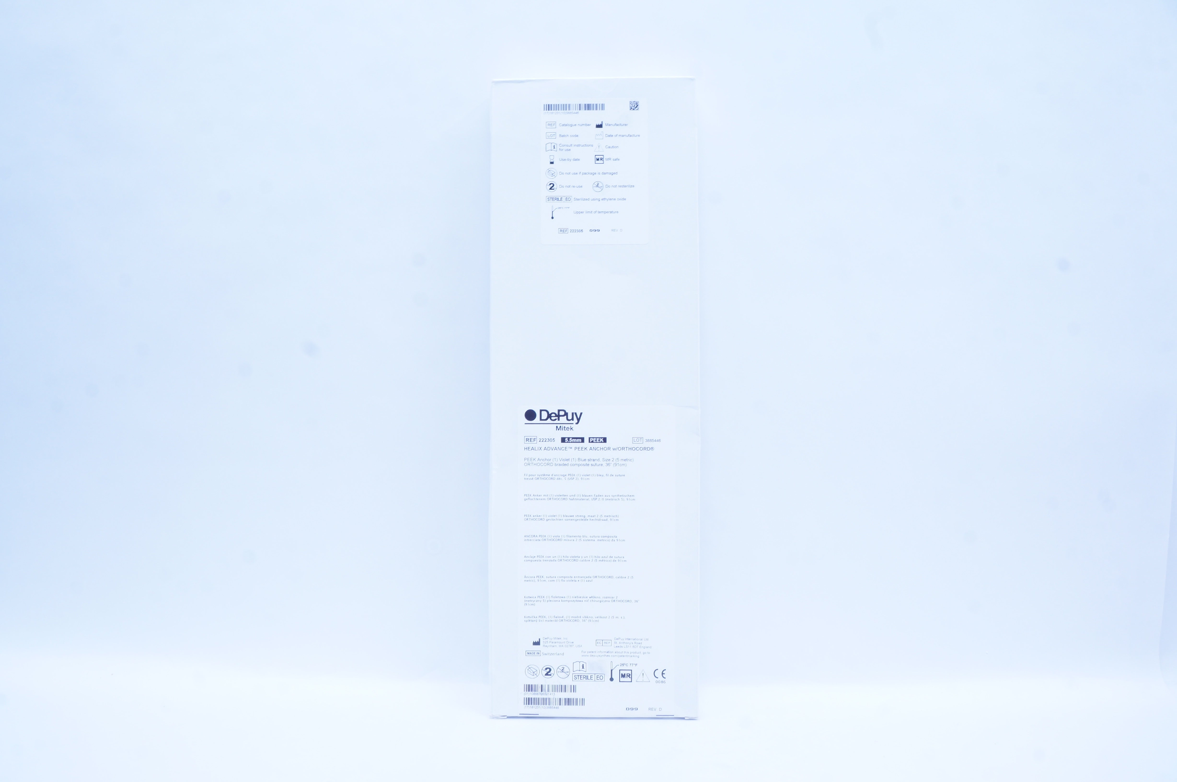 DePuy 222305 Mitek Healix Advance Peek Anchor w/Orthocord 5.5mm (x)