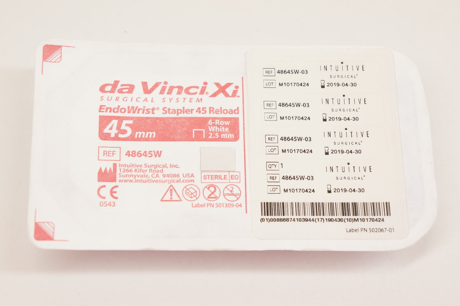 Intuitive 48645W Da Vinci XI EndoWrist Stapler 45 Reload, 45mm (x)