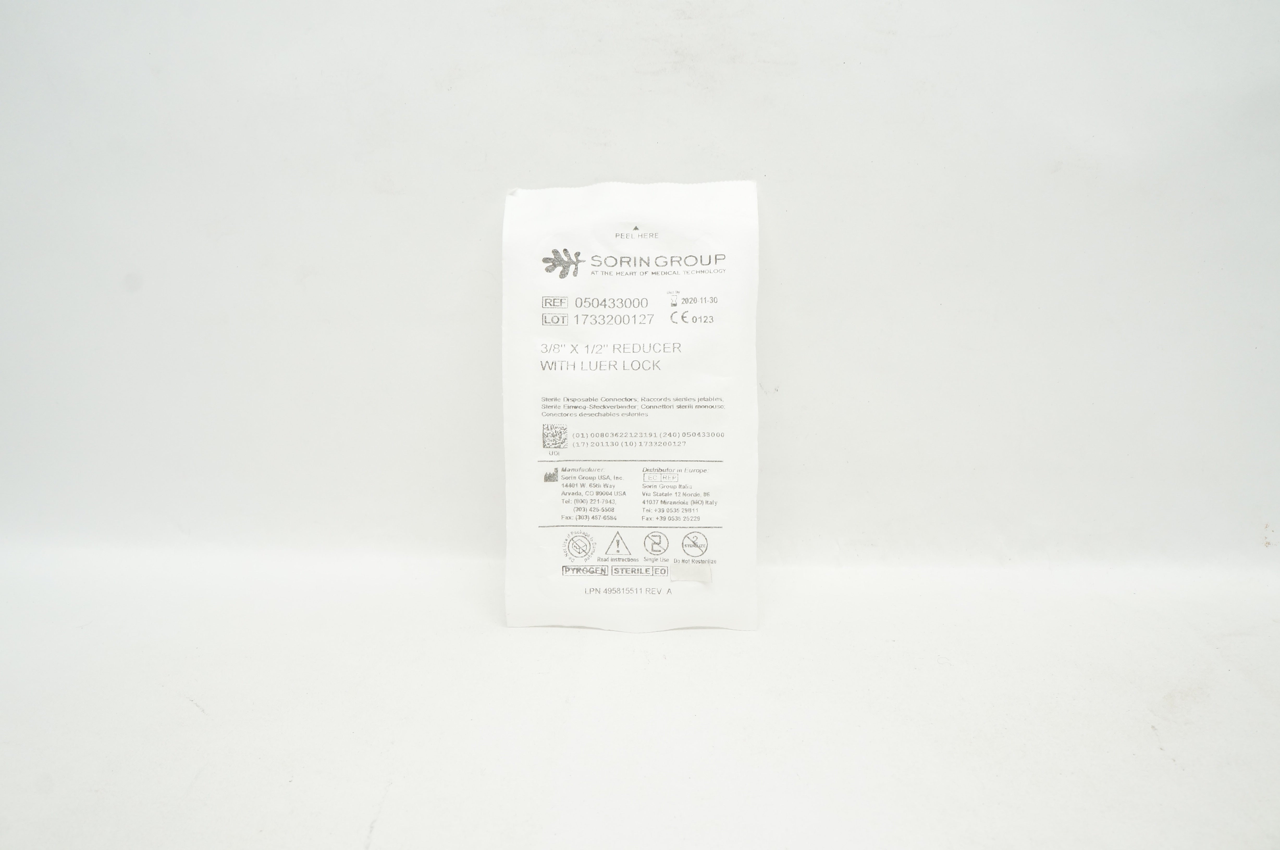 Sorin Group 029165000 Sterile Connectors 1/2in x 1/2in x 3/8in WYE (x)