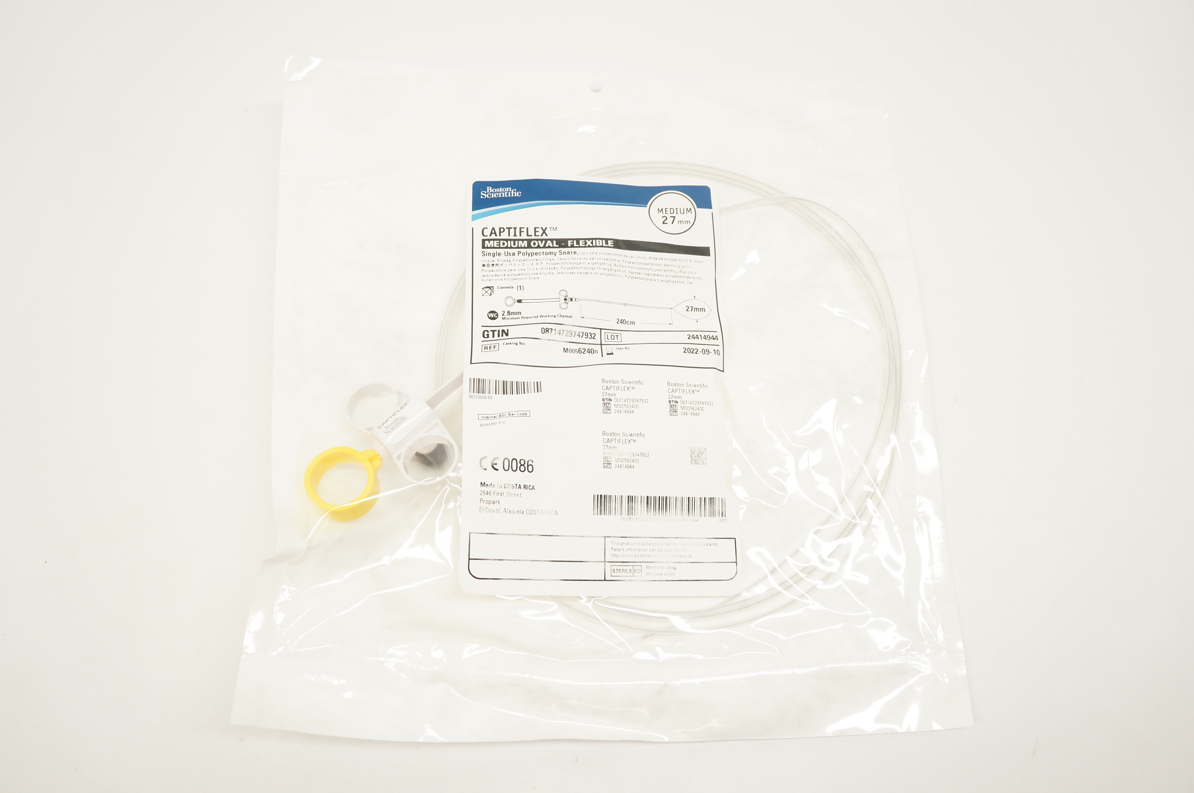 Boston Scientific 6240 Captiflex Single-Use Polypectomy Snare, Medium 27mm