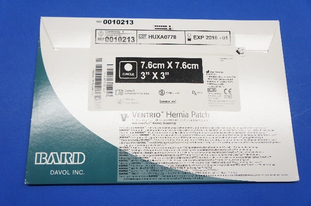 Bard 0010213 VENTRIO Hernia Patch Small Circle With EPTFE 3 (x)
