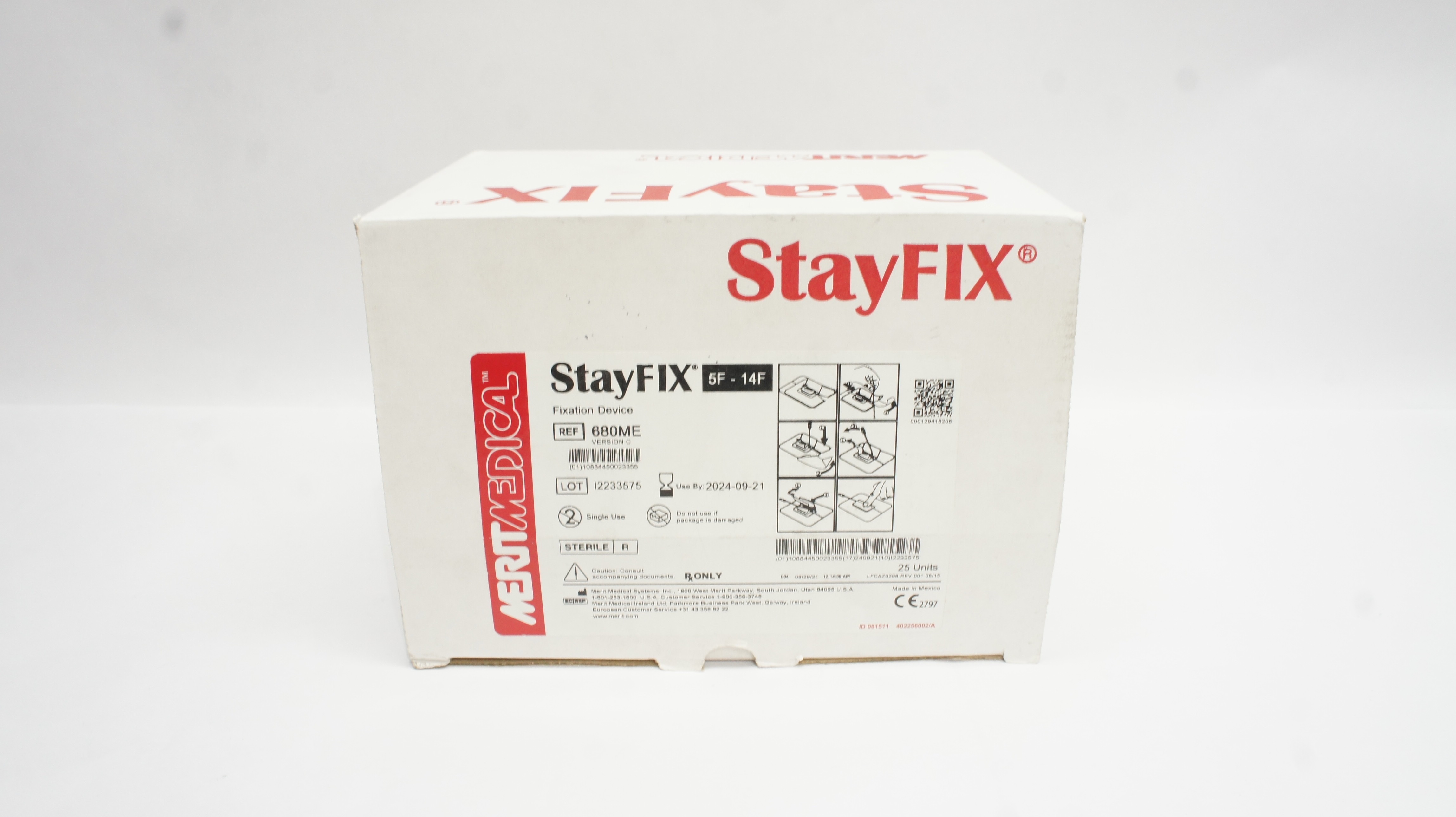 Merit Medical 680ME StayFix Fixation Device 5F - 14F - Box of 25
