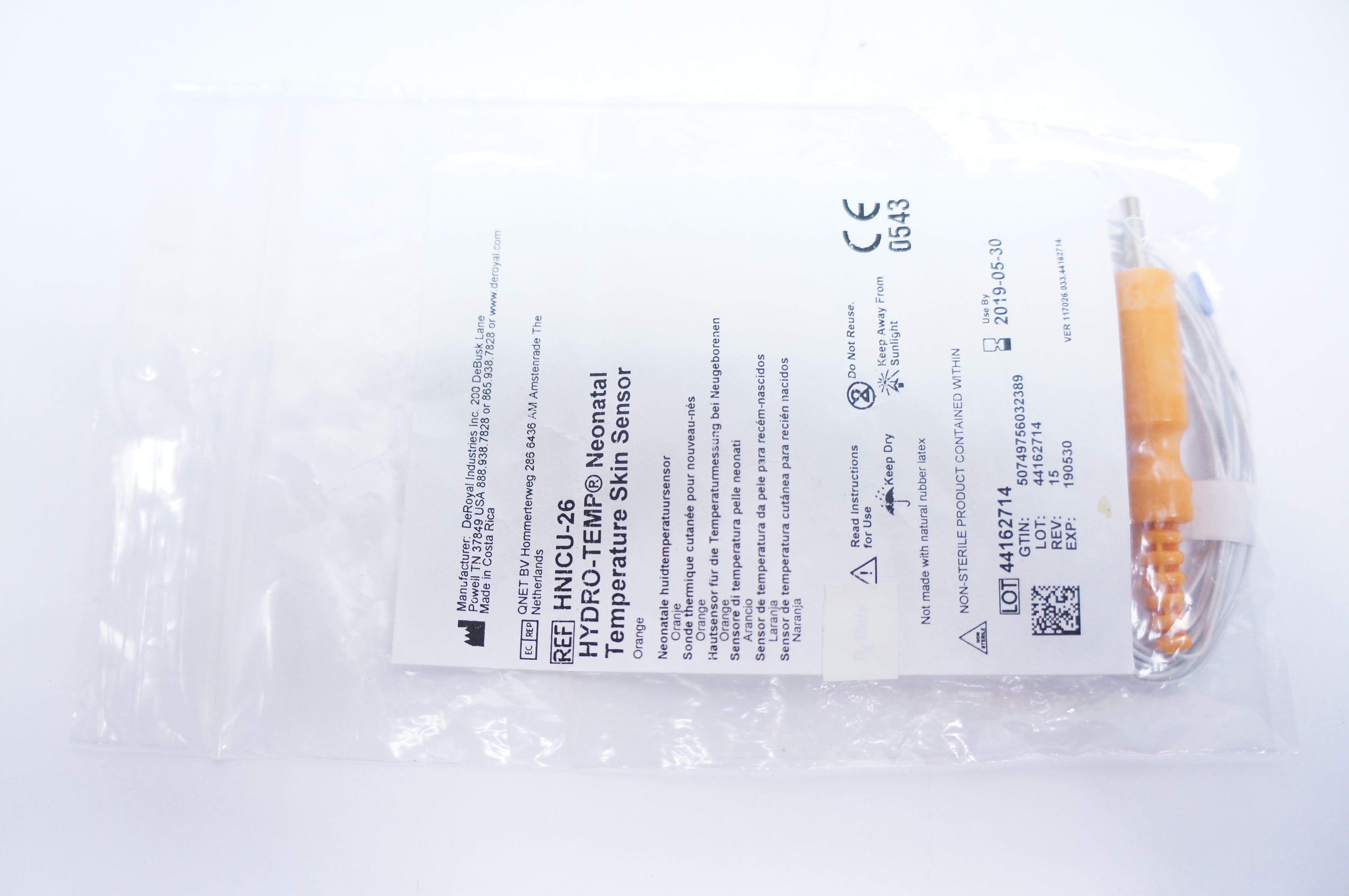 DeRoyal HNICU-28 HYDRO-TEMP Neonatal Temperature Skin Sensor (x)