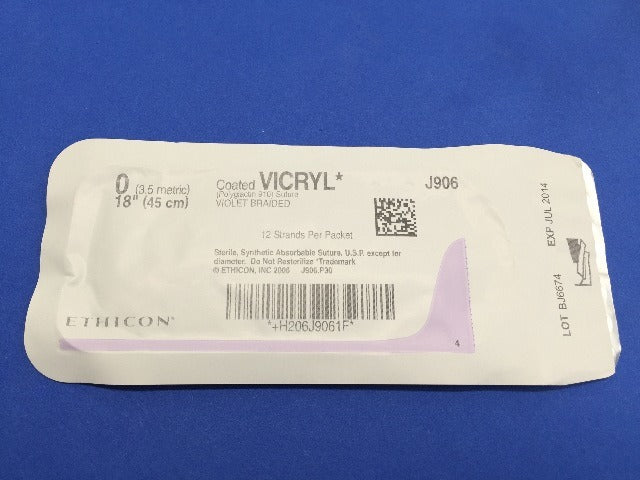 Ethicon J906 VICRYL, Violet Braided 18