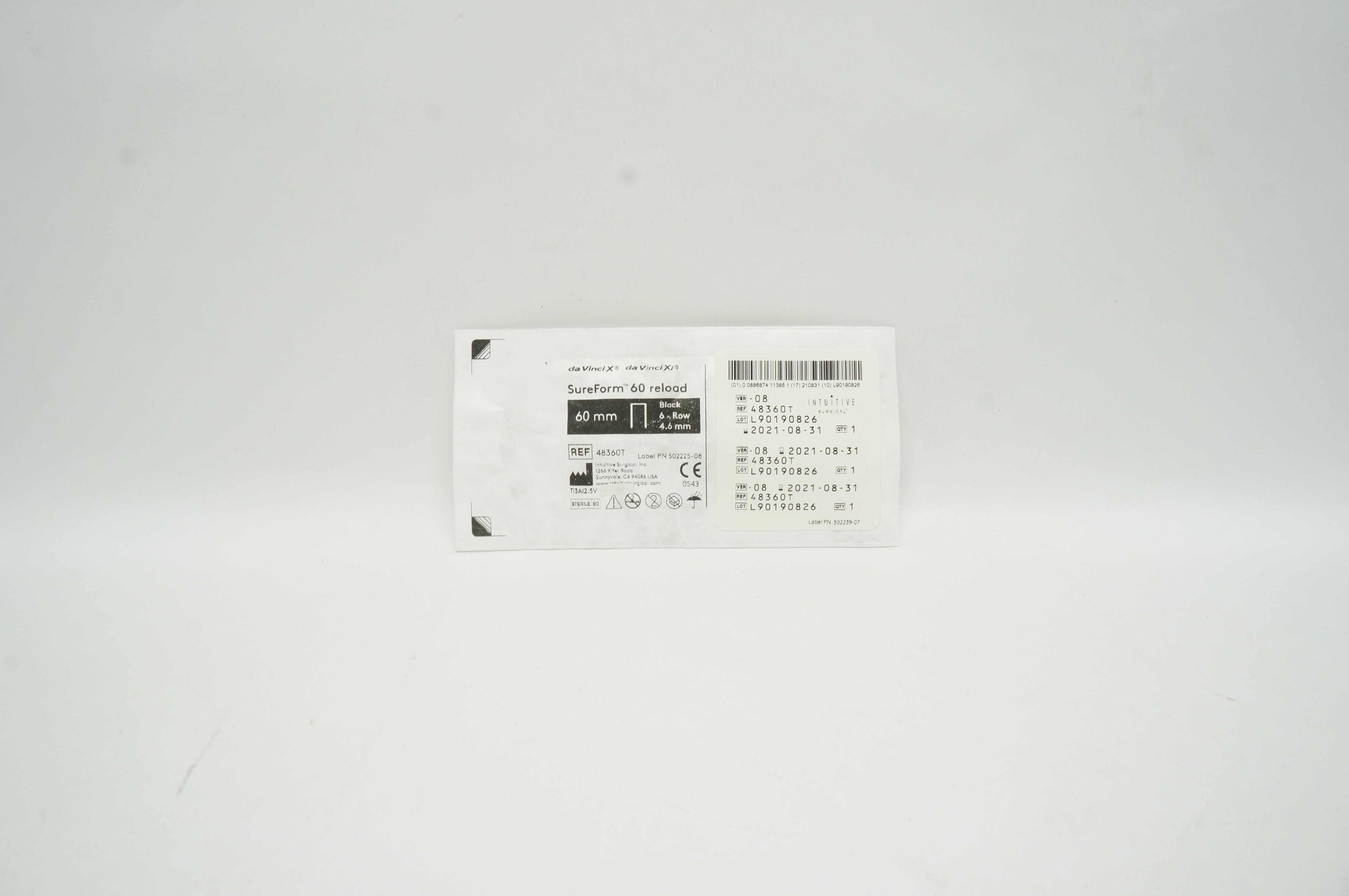 Intuitive Surgical 48360T Da Vinci X, Xi SureForm 60mm Reload Black 6-Row 4.6mm