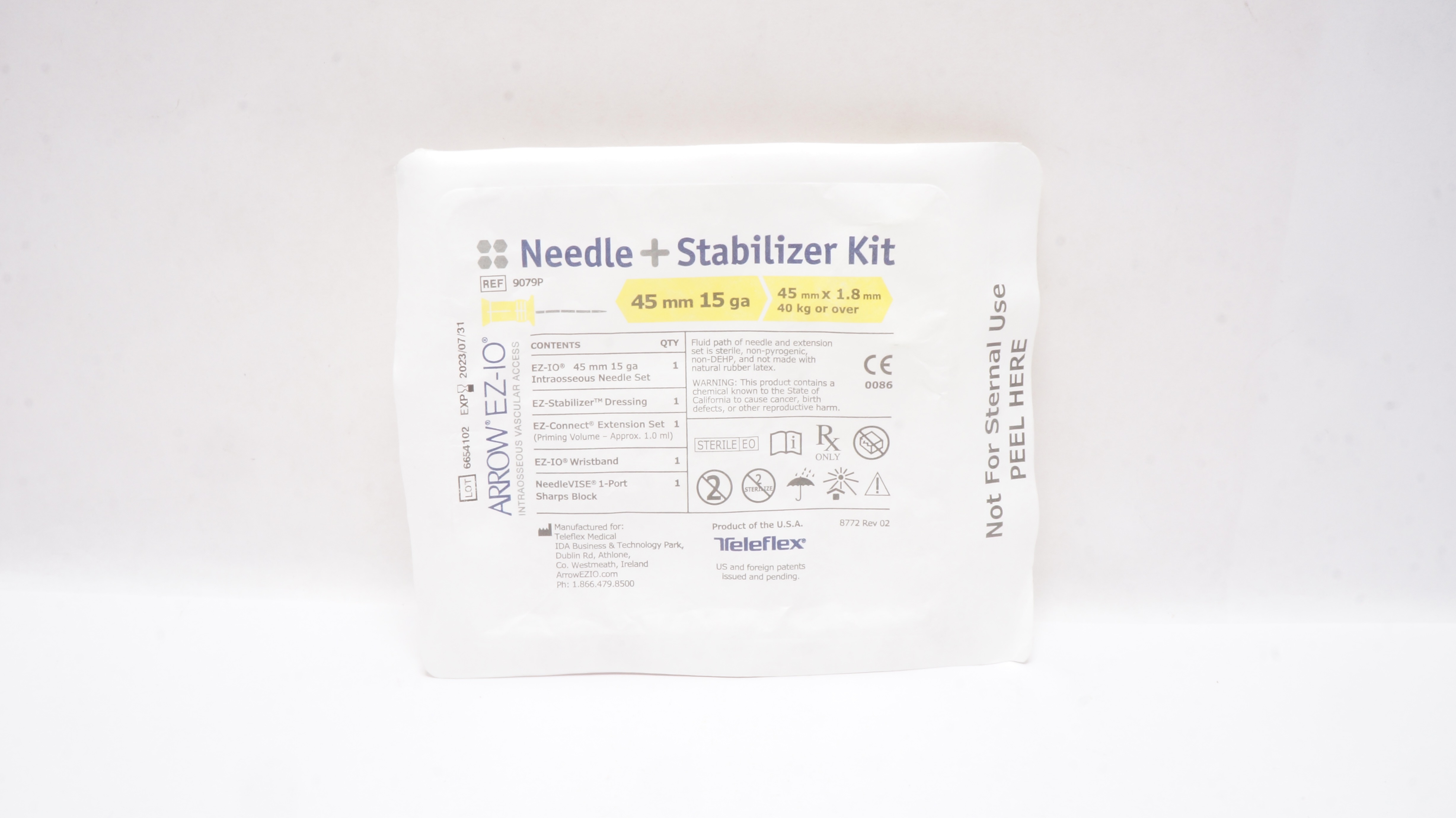 Teleflex 9079P Arrow EZ-IO Ndle + Stabilizer Kit <40kg 15ga x 45mm (x)