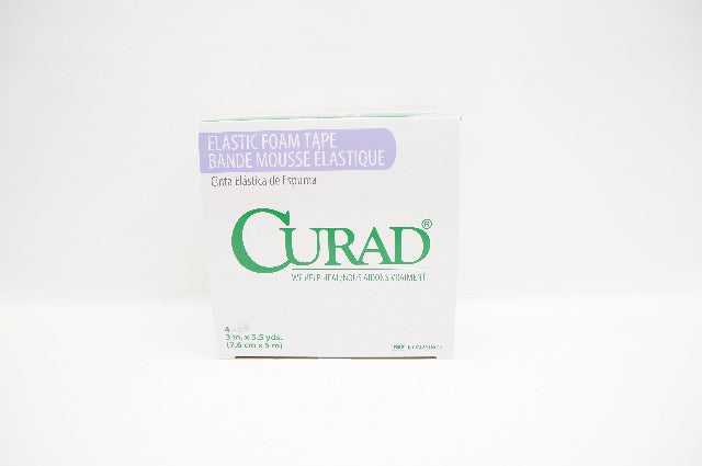 Medline NON260603 Curad Elastic Foam Tape 3inch x 5.5yds. - Box of 4