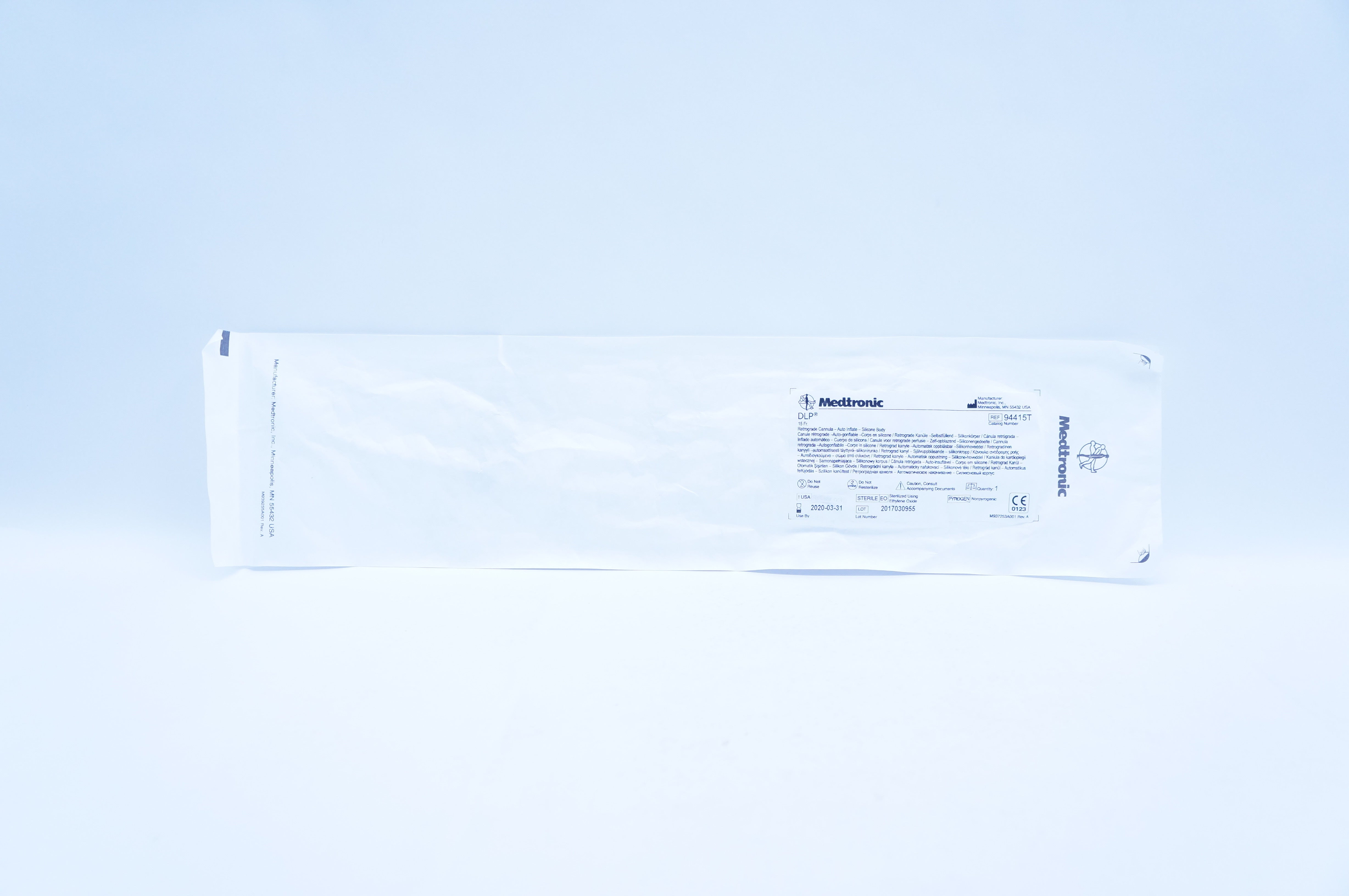 Medtronic 94415T DLP Retrograde Cannula-Auto Inflate-Silicone Body 15 FR. (x)