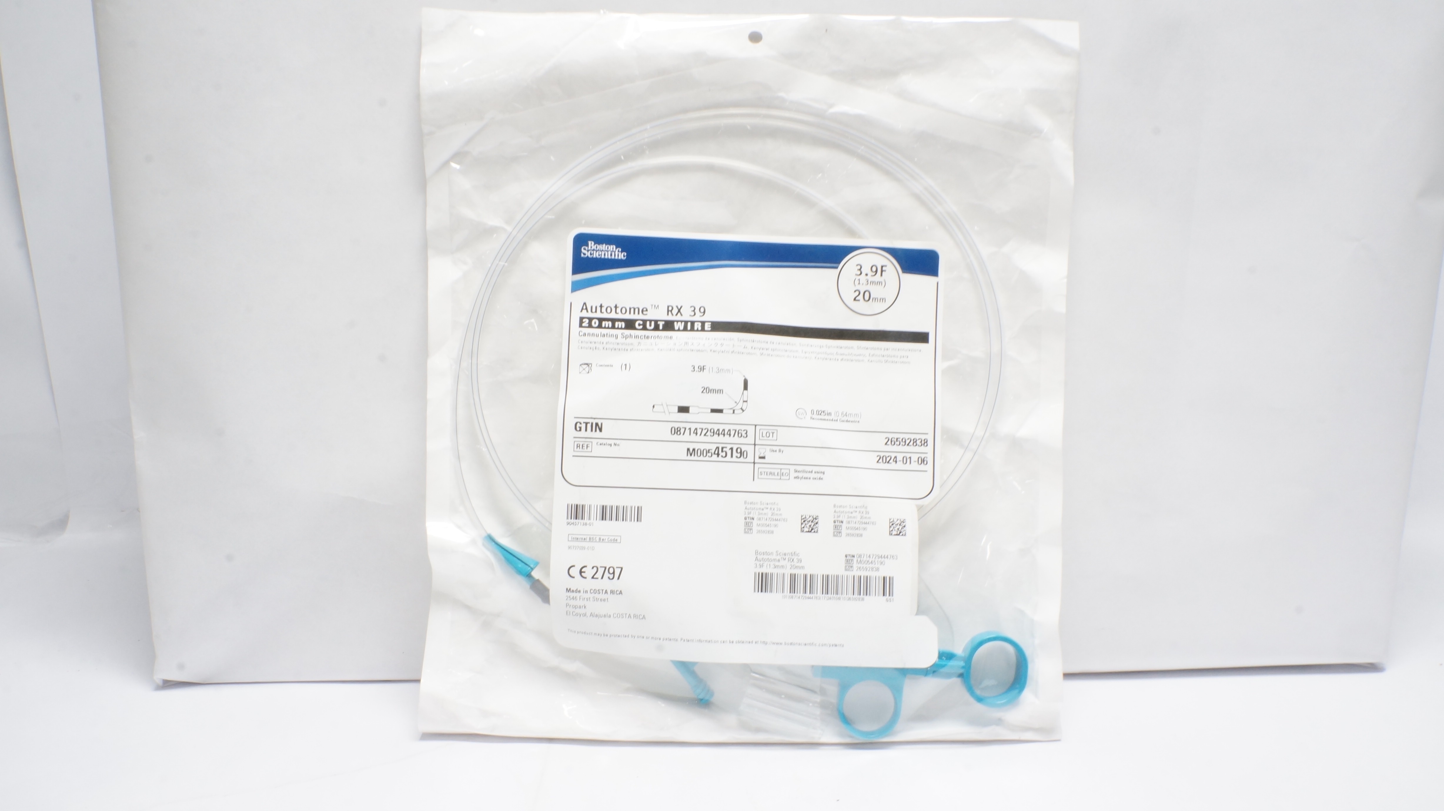 Boston Scientific 4519 Autotome RX 39 Cannulating Sphincterotome 3.9Fx 20mm (x)