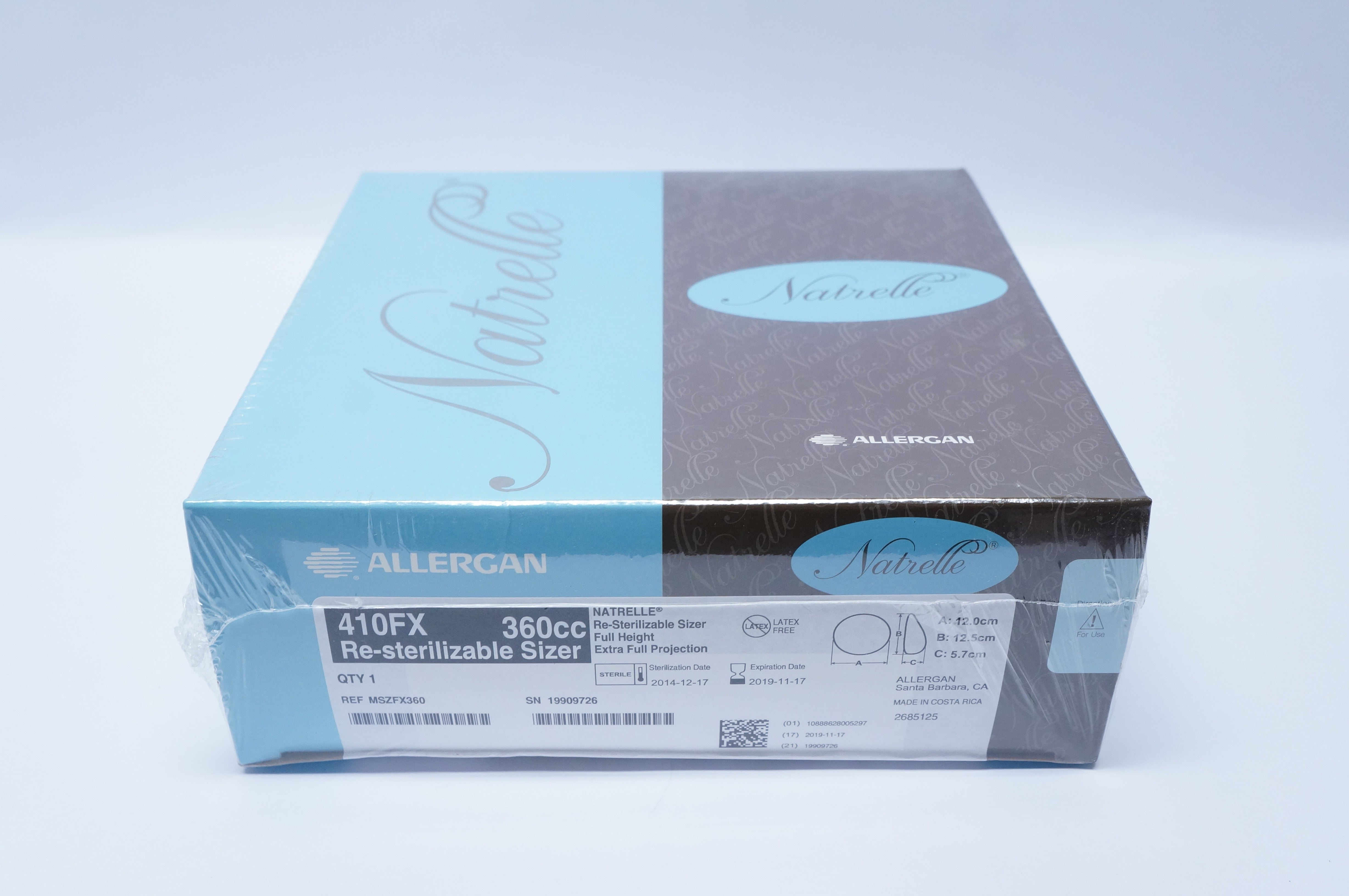 Allergan MSZFX360 410FX Re-sterilizable Sizer 360cc (x)