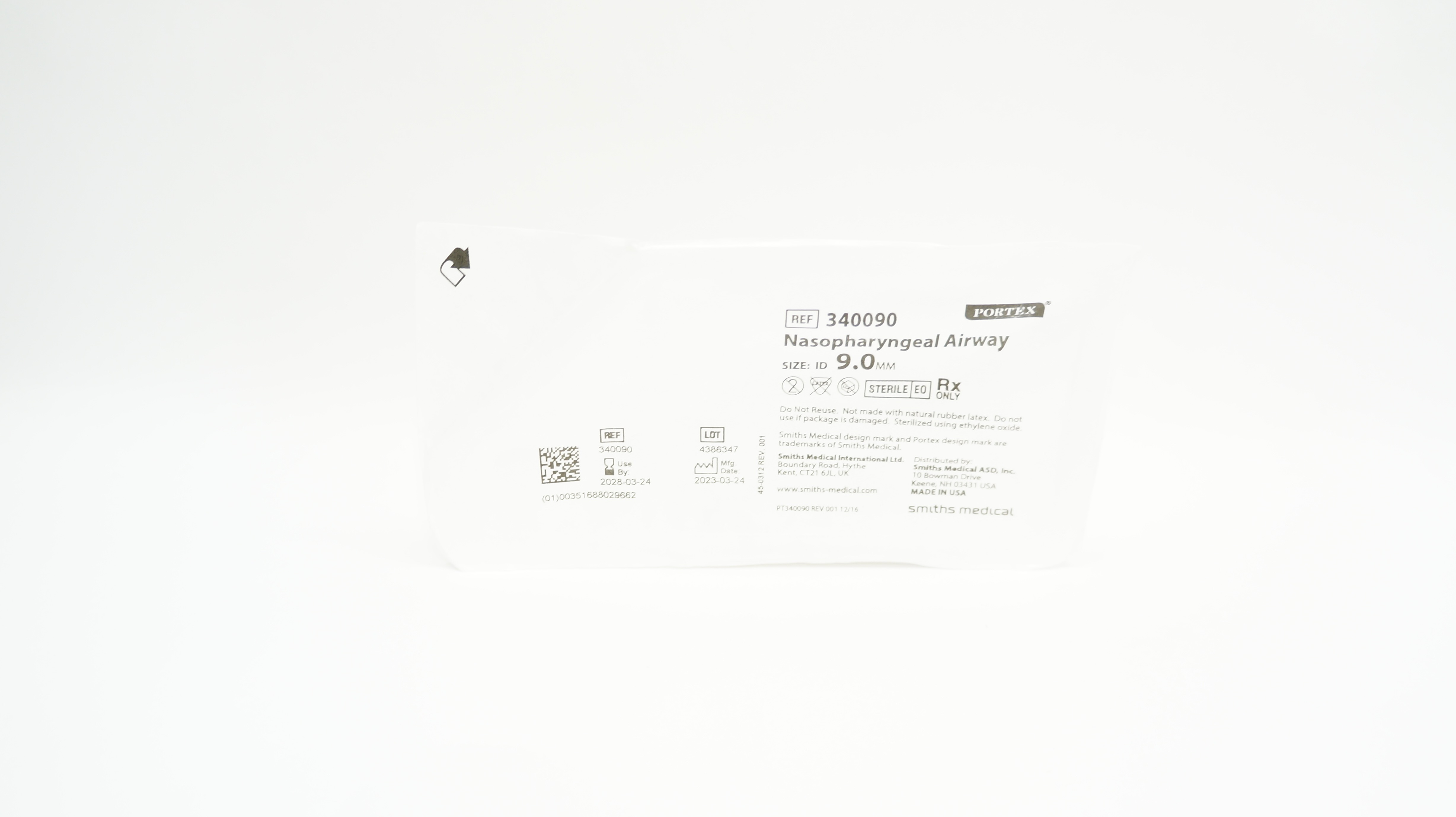 Smiths Medical 340090 Portex Nasopharyngeal Airway Size 9.0mm ID